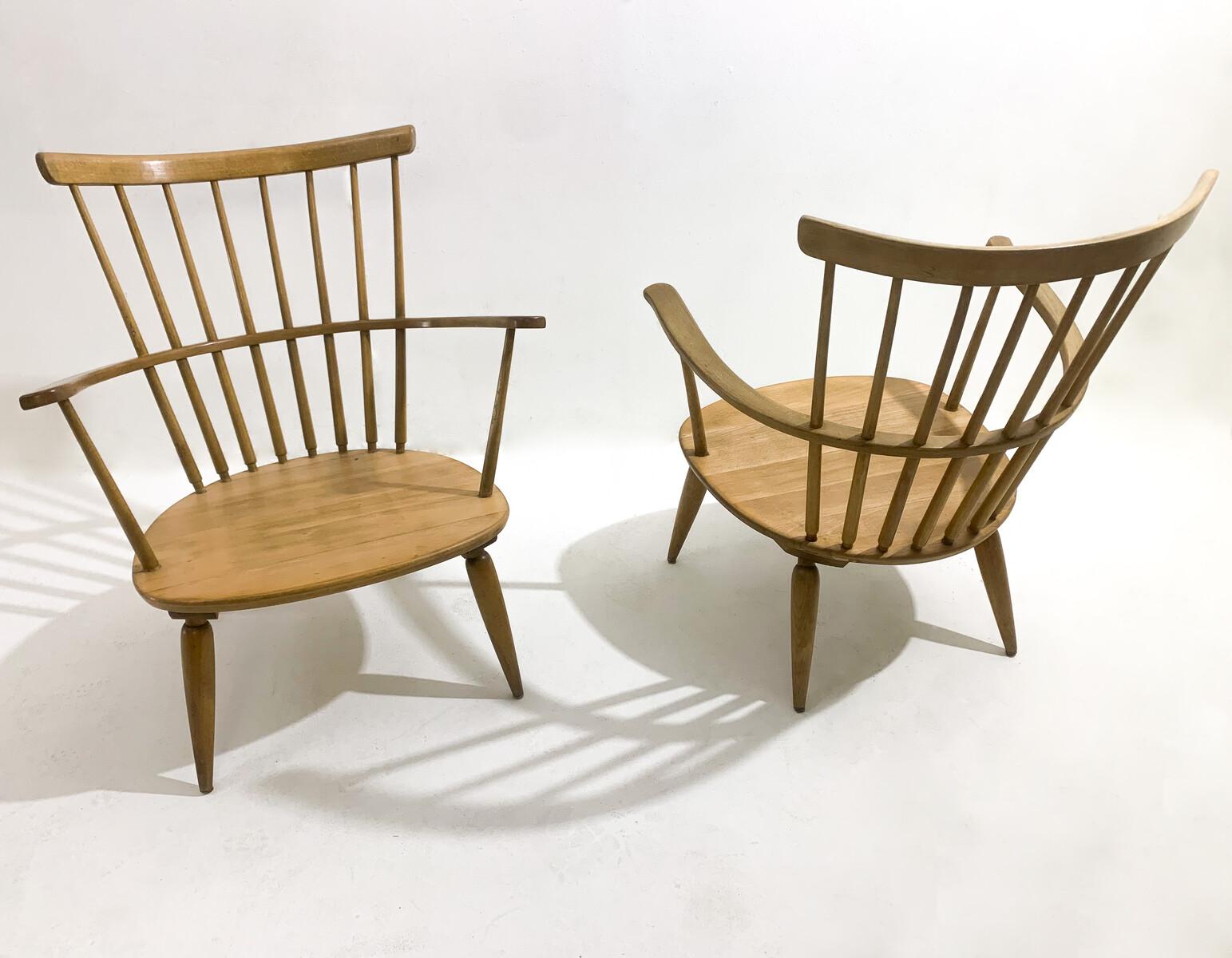 Austriaco Coppia di poltrone Altheim di Franz Schuster per Wiesner-Hager, 1950 in vendita
