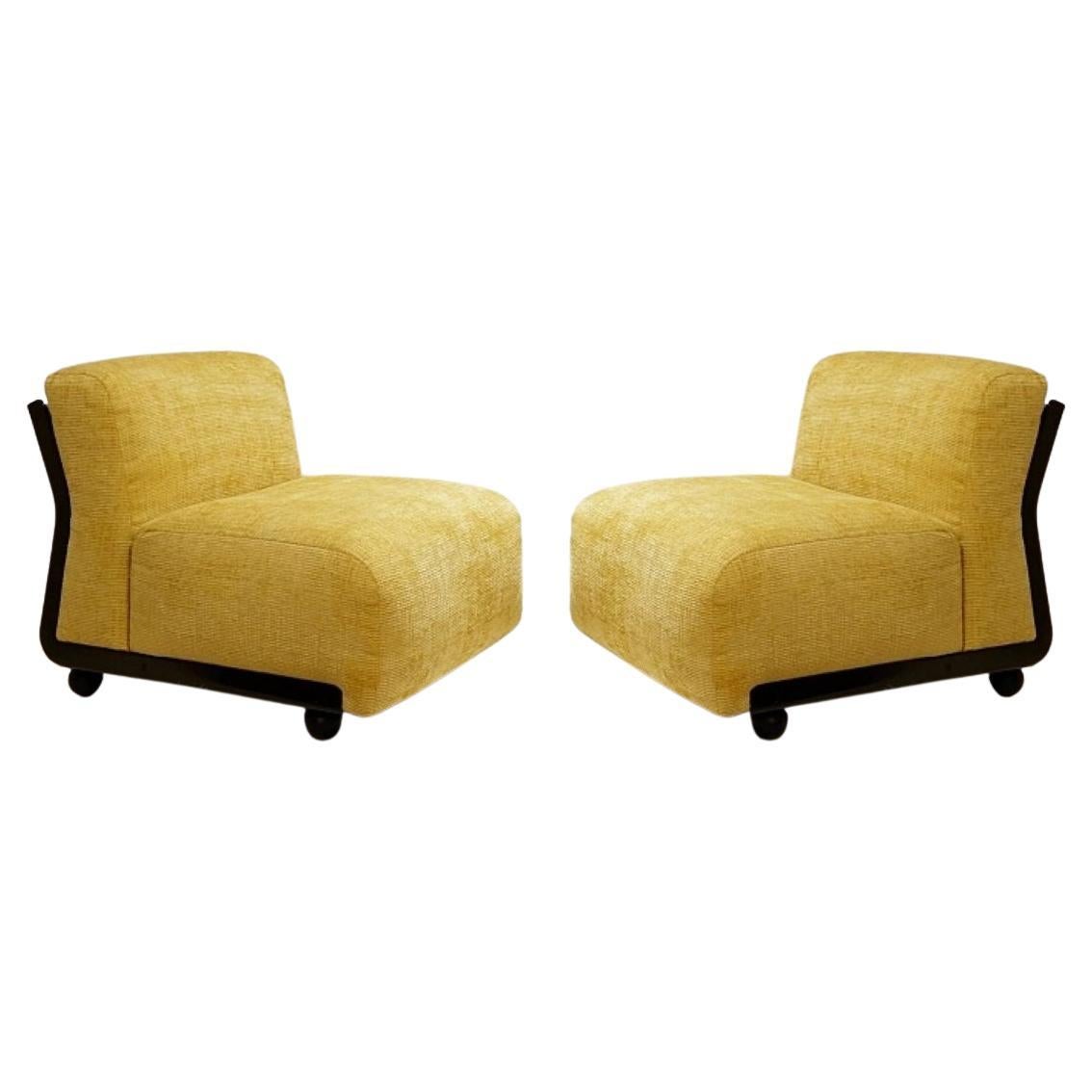 Mid-Century pair of "Amanta" Lounge chairs by Mario Bellini for C&B Italia, 1960