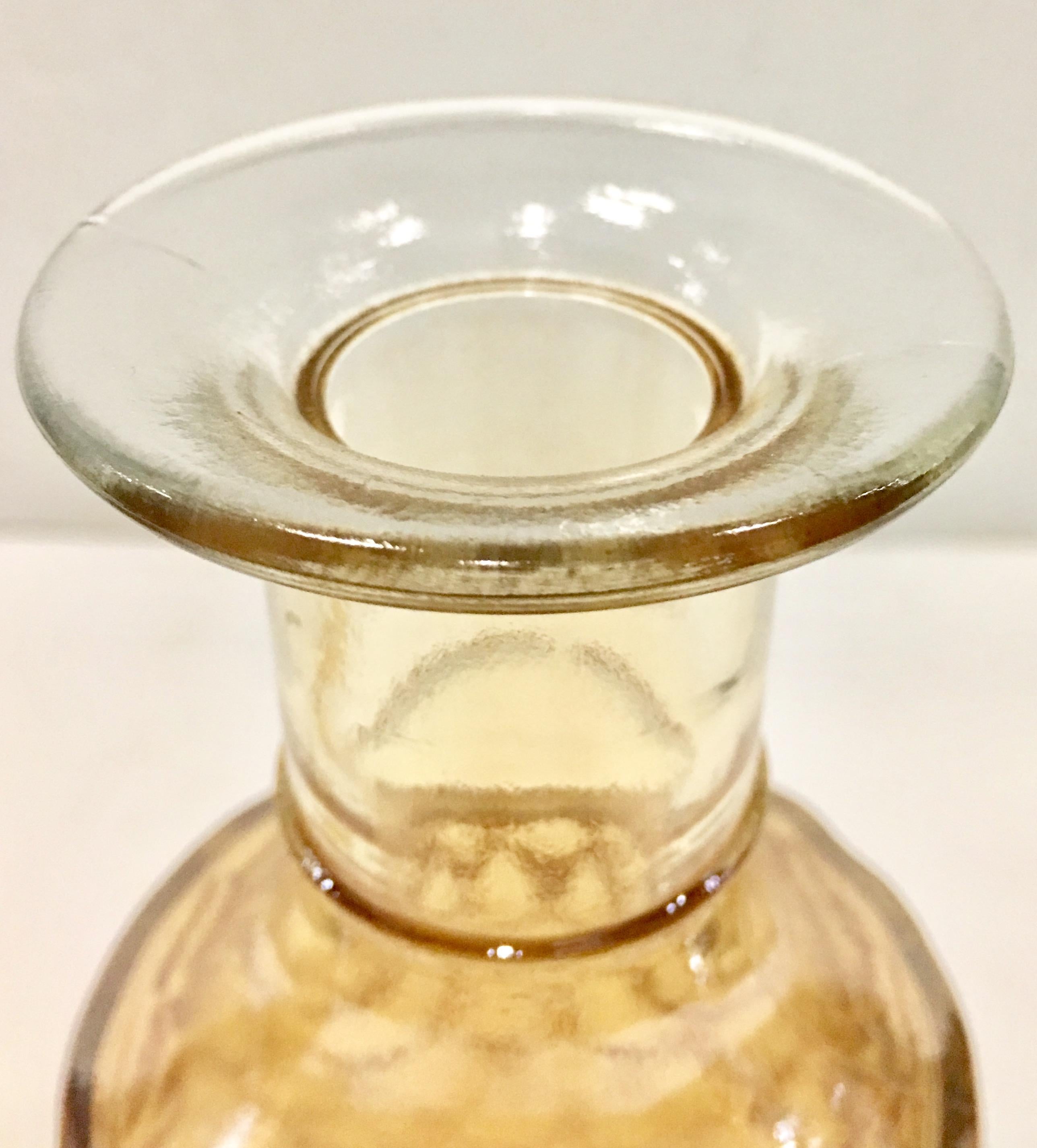 Mid-Century Pair Of American Blown Glass Iridescent Thumbprint Liquor Decanters 8