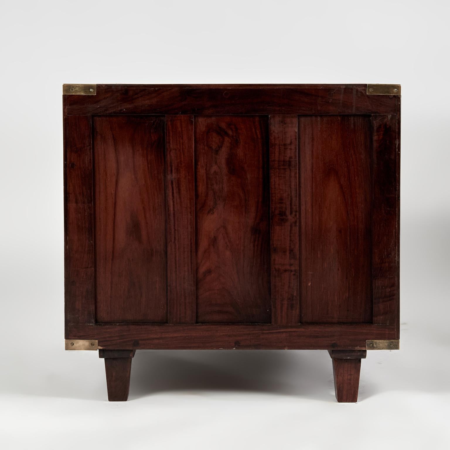 Mid Century Pair of Anglo Indian Campaign Night Stands For Sale 3