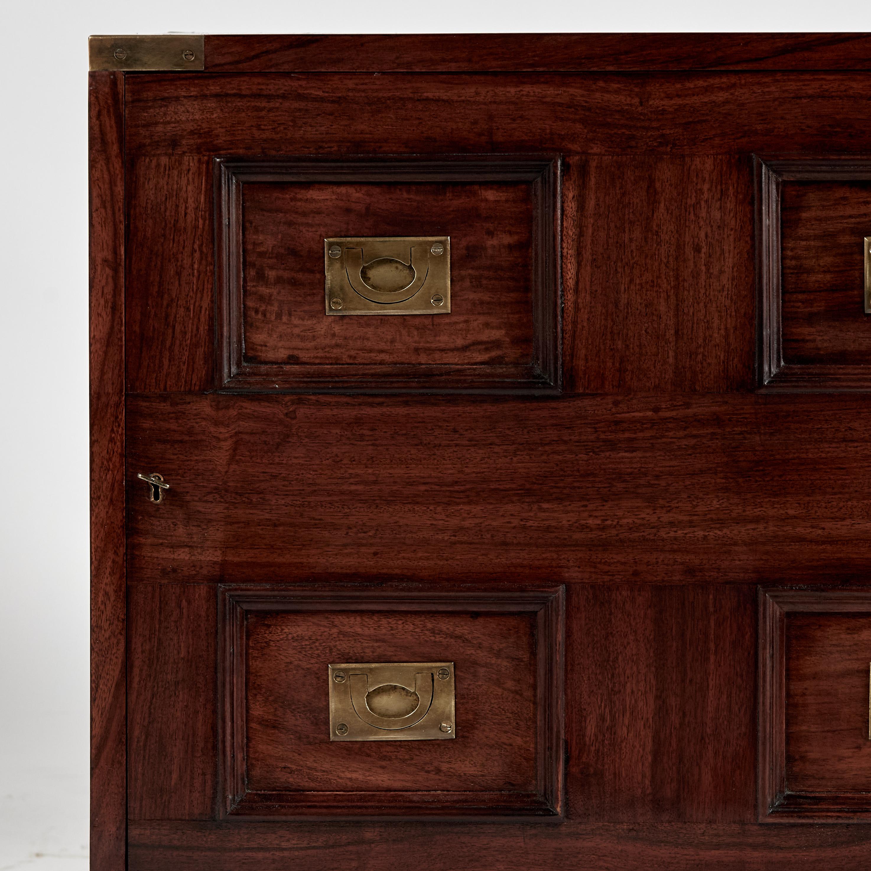 Mid Century Pair of Anglo Indian Campaign Night Stands For Sale 5