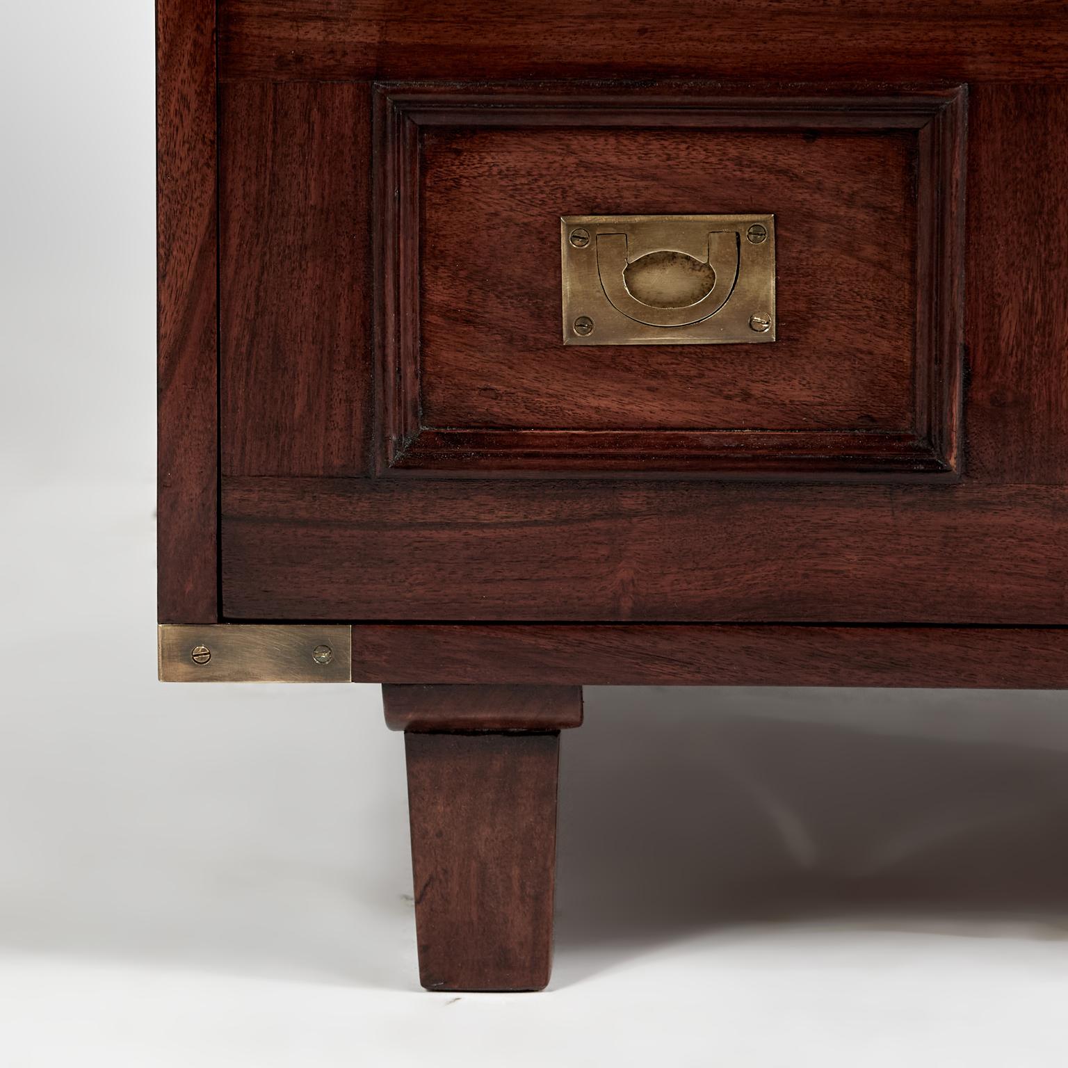 Mid Century Pair of Anglo Indian Campaign Night Stands For Sale 7