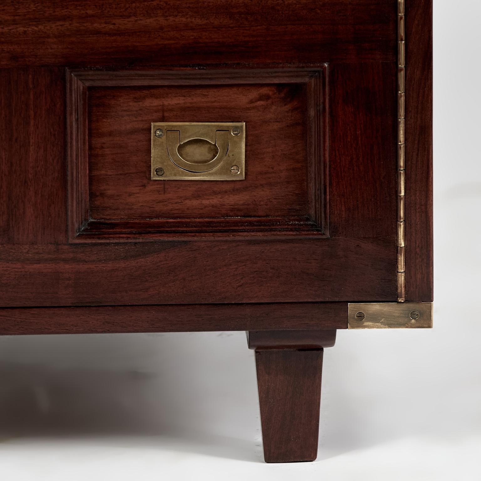 Mid Century Pair of Anglo Indian Campaign Night Stands For Sale 8