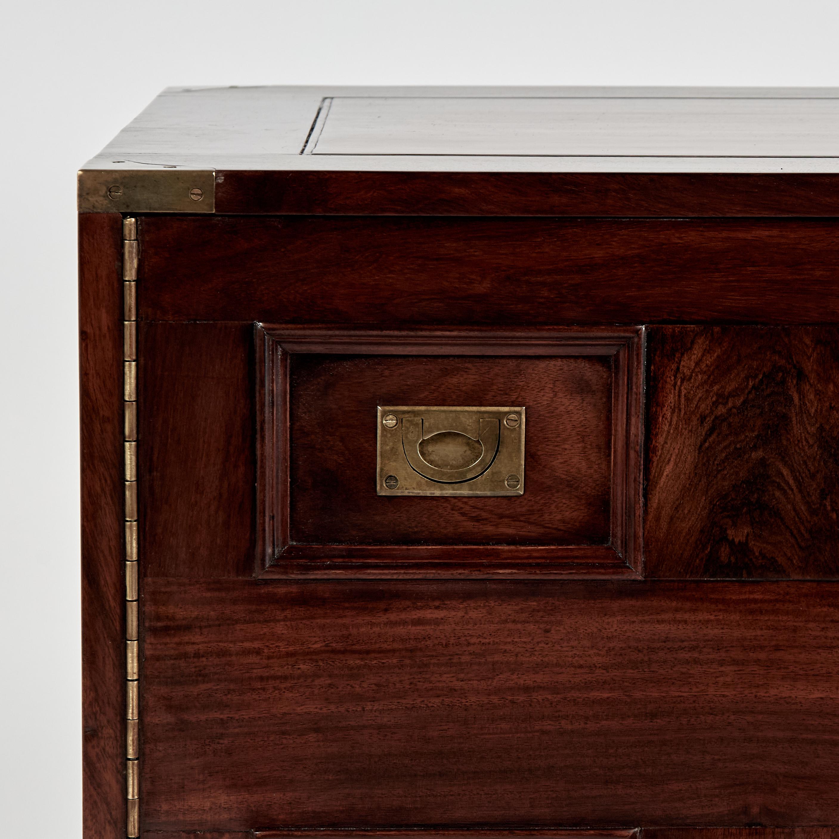 Anglo-Indian Mid Century Pair of Anglo Indian Campaign Night Stands For Sale