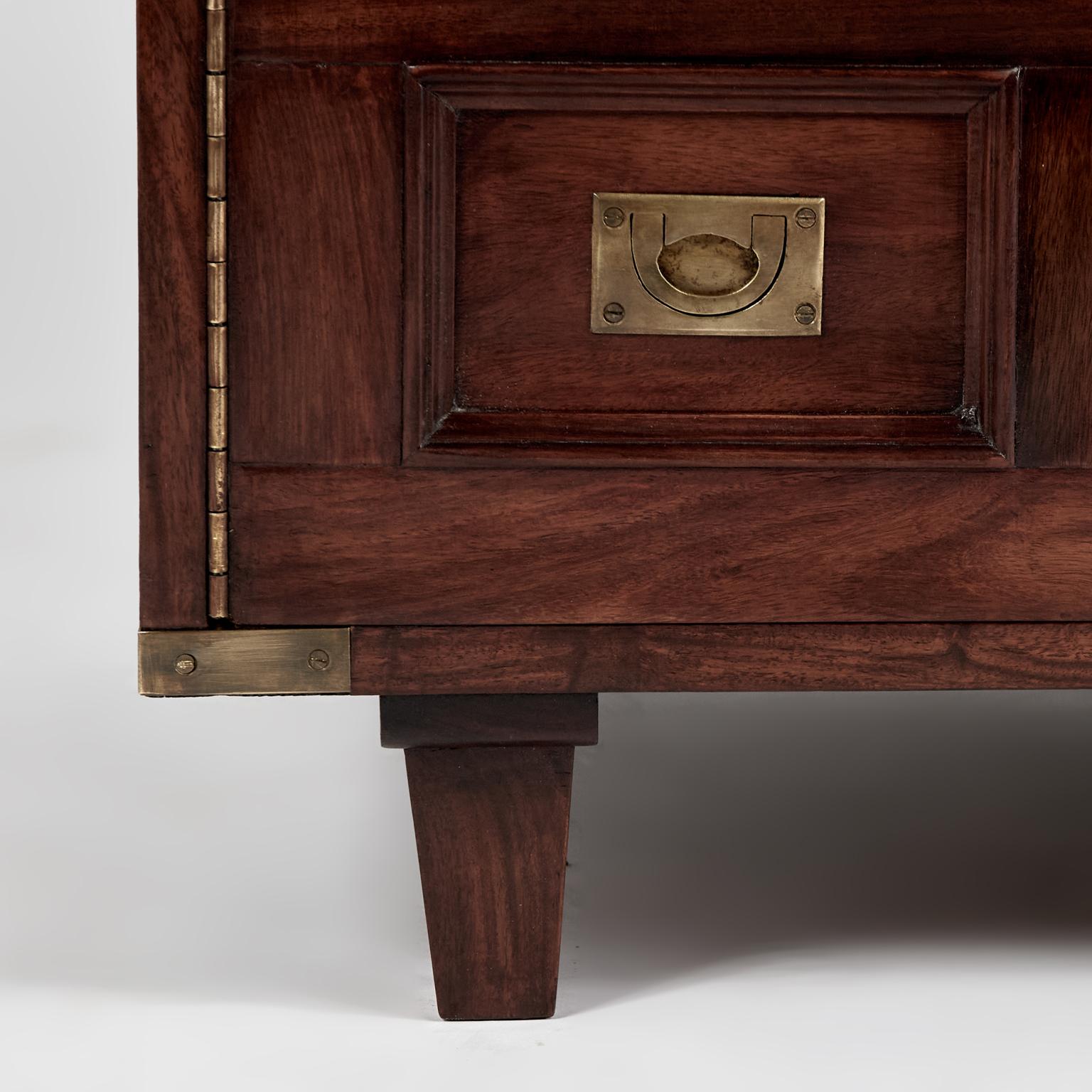 20th Century Mid Century Pair of Anglo Indian Campaign Night Stands For Sale