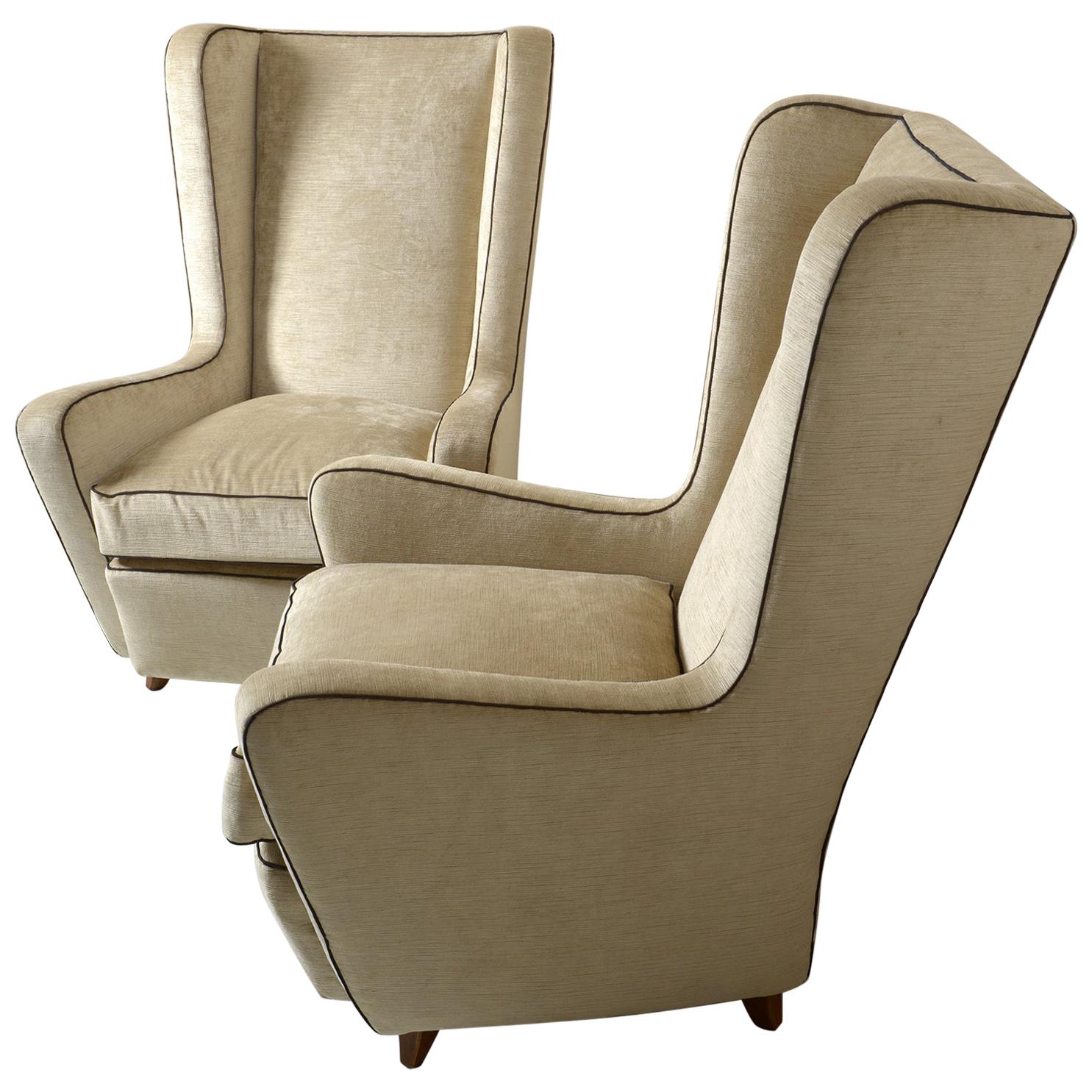 Midcentury Pair of Armchairs by Arch, Gamberini Florence