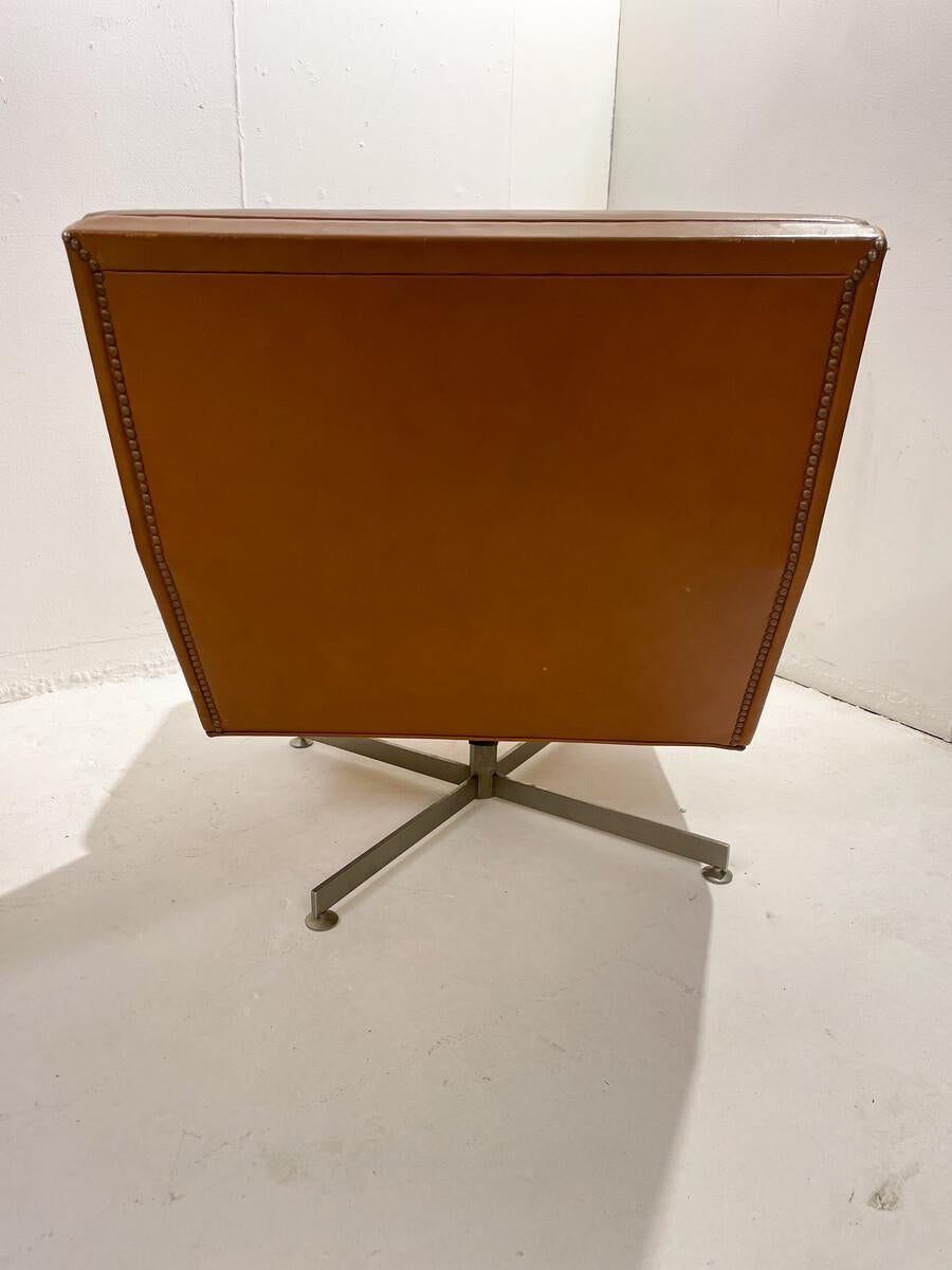 Belgian Mid-Century  Pair of Armchairs by Georges van rijck, Beaufort, Vegan Leather