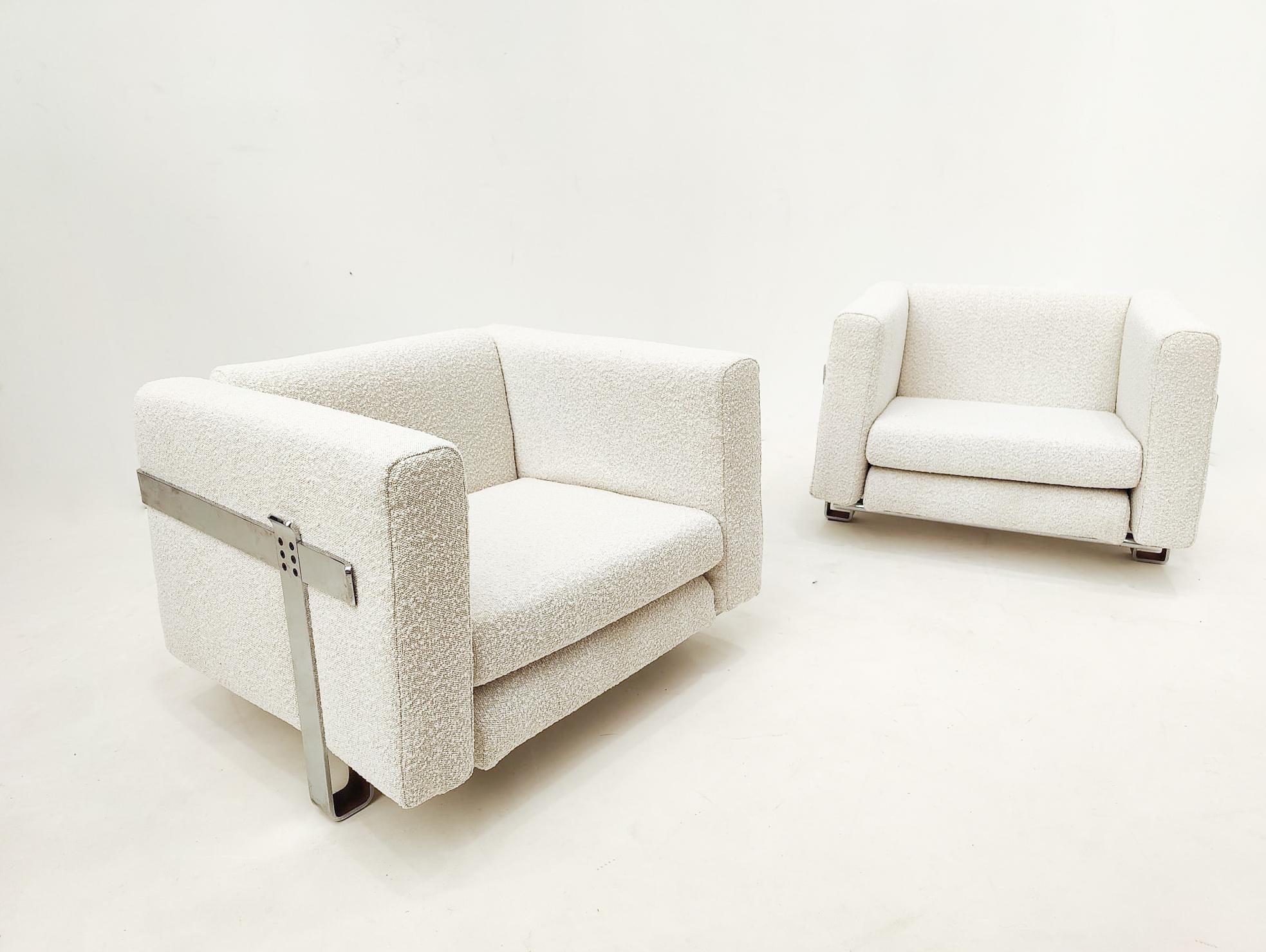 Italian Mid-Century Pair of Armchairs by Luigi Caccia Dominioni for Azucena, 1960s For Sale