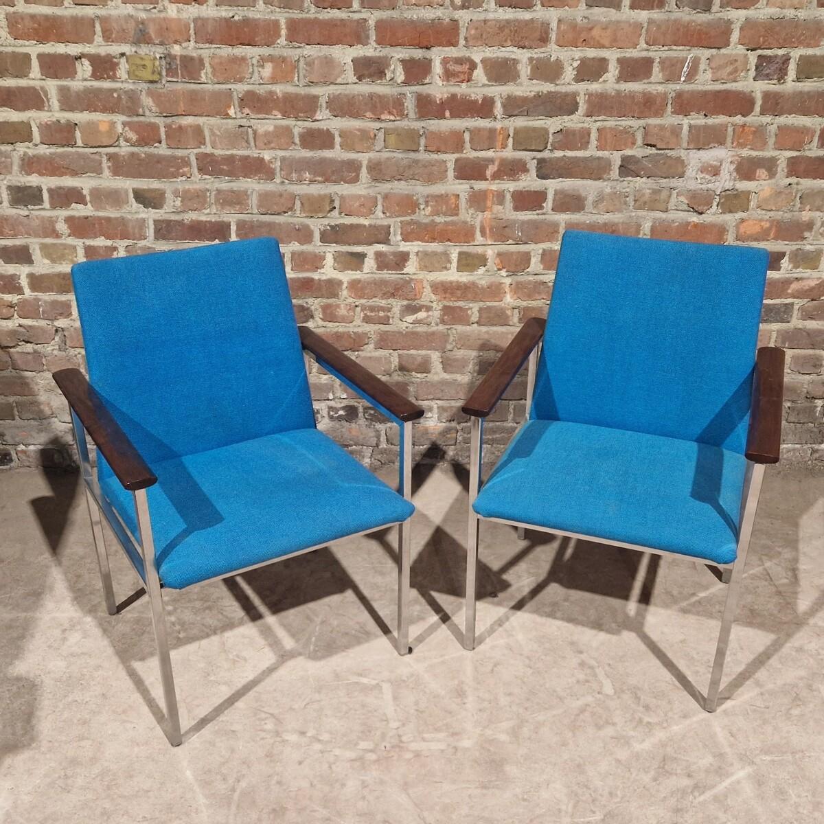 Pair of armchairs by Sigvard Bernadotte for France & Son, 1960s. 3 pairs available, in very good condition