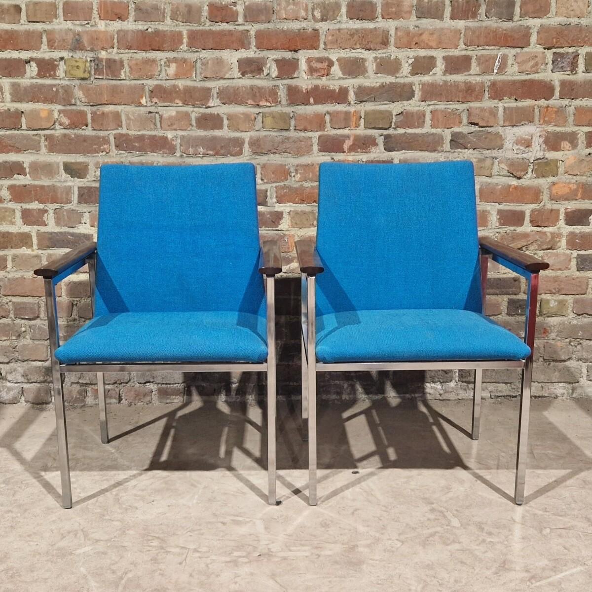 Mid-20th Century Mid century pair of Armchairs by Sigvard Bernadotte, 1960's For Sale