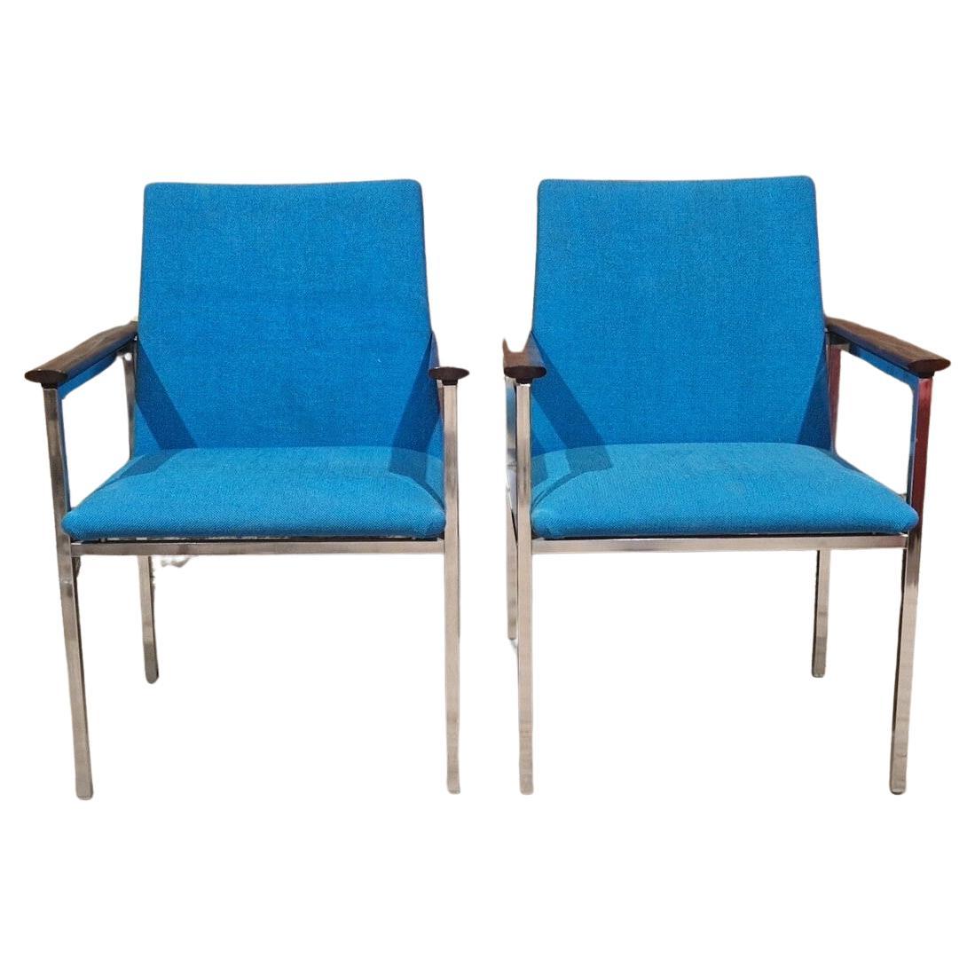 Mid century pair of Armchairs by Sigvard Bernadotte, 1960's For Sale