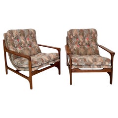 Mid Century Pair of Armchairs in Teak in the Style of Eugen Schmidt, around 1960