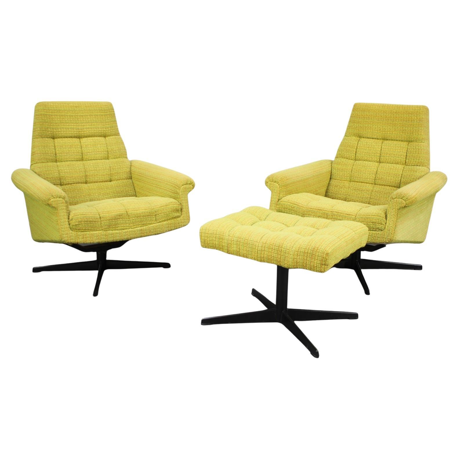 Mid-century Pair of Armchairs Tabouret by Morávek a Munzar, 1970s
