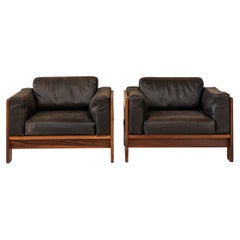 Mid-Century Pair of Bastiano Armchairs by Afra e Tobia Scarpa