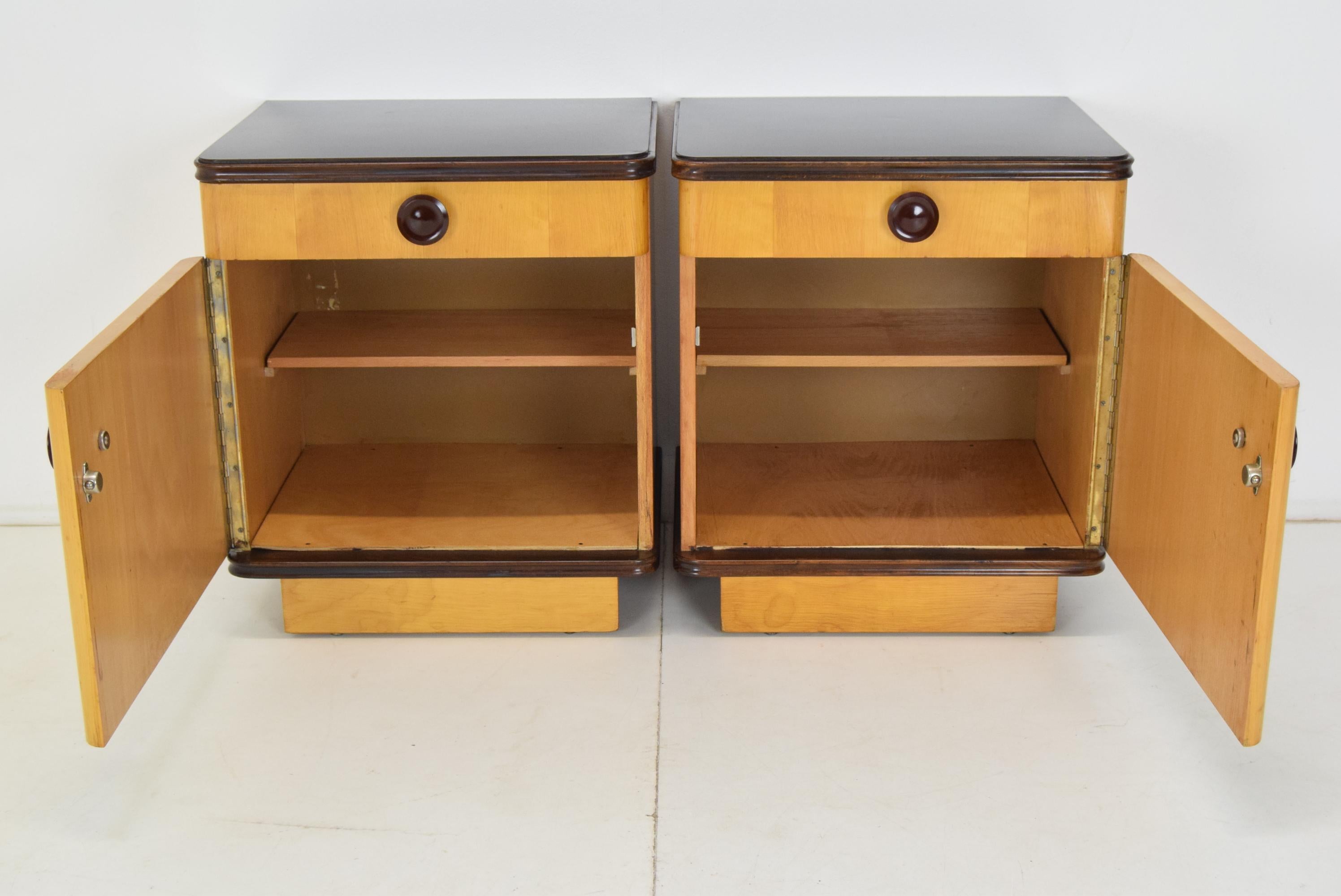 Mid-century pair of Bedside Tables, 1960's In Good Condition In Praha, CZ