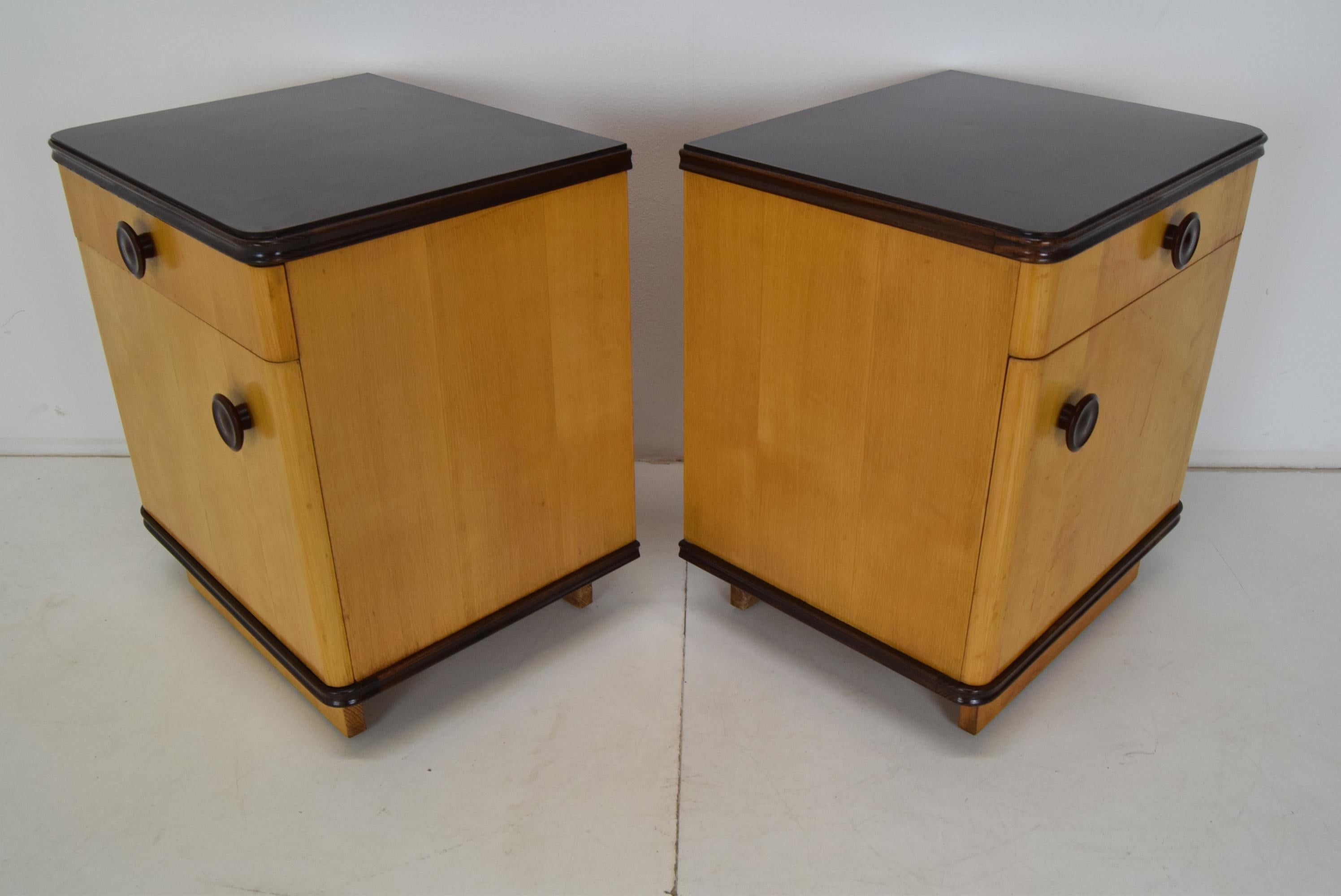 Plastic Mid-century pair of Bedside Tables, 1960's