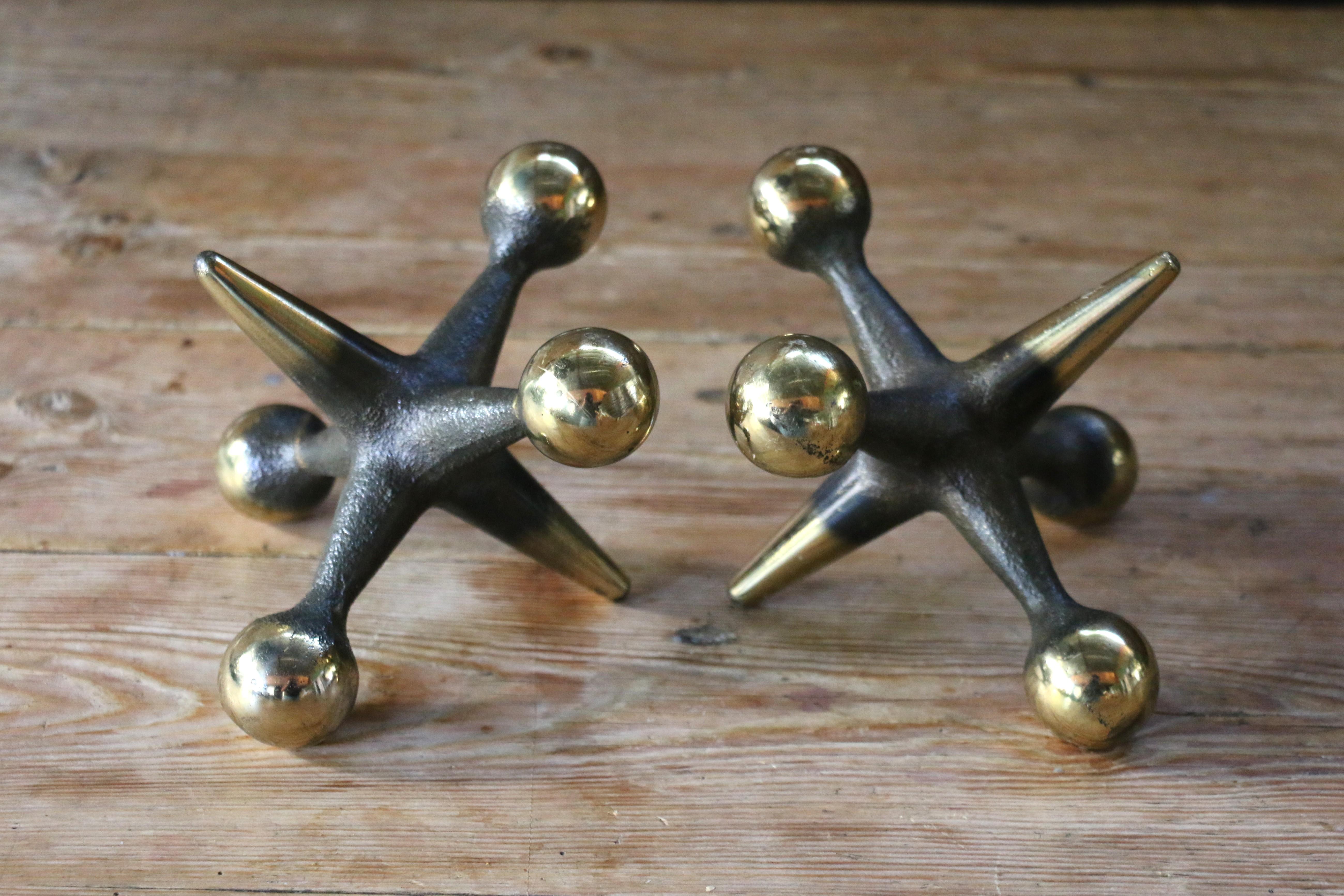 Coppia di sculture di Bill Curry in ottone antico del Mid Century Antiques in vendita 9