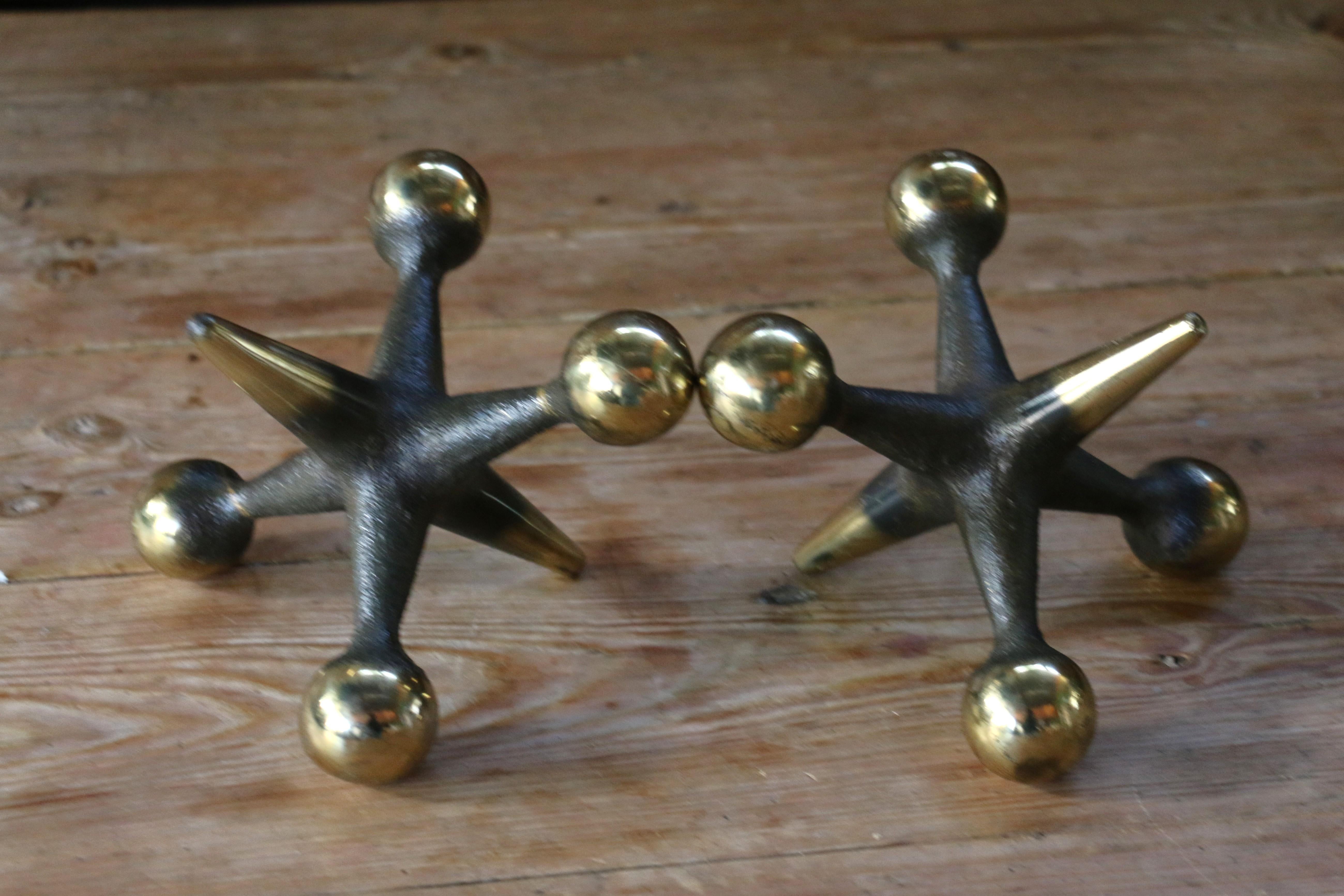 Coppia di sculture di Bill Curry in ottone antico del Mid Century Antiques in vendita 10