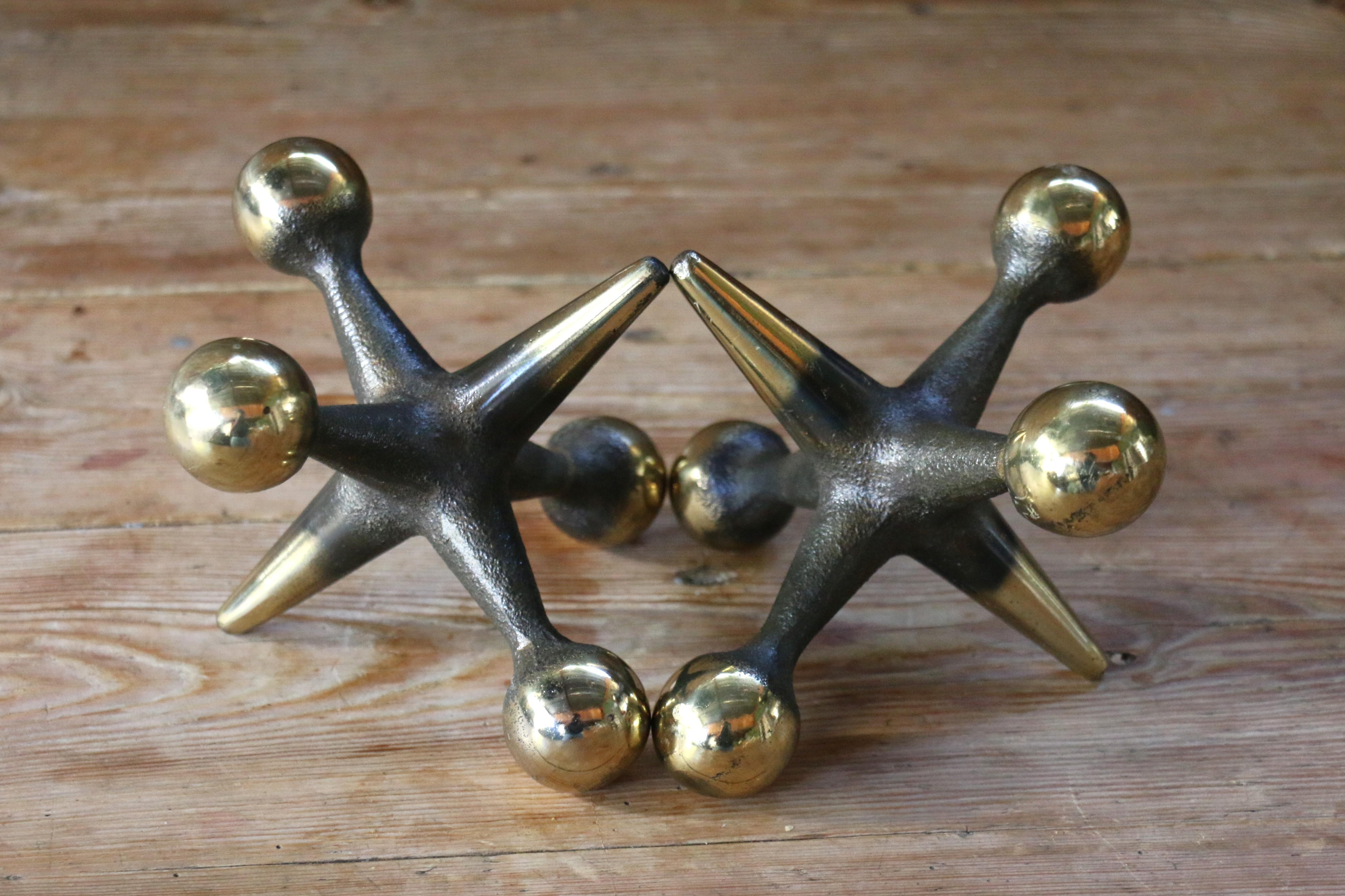 Coppia di sculture di Bill Curry in ottone antico del Mid Century Antiques in vendita 11