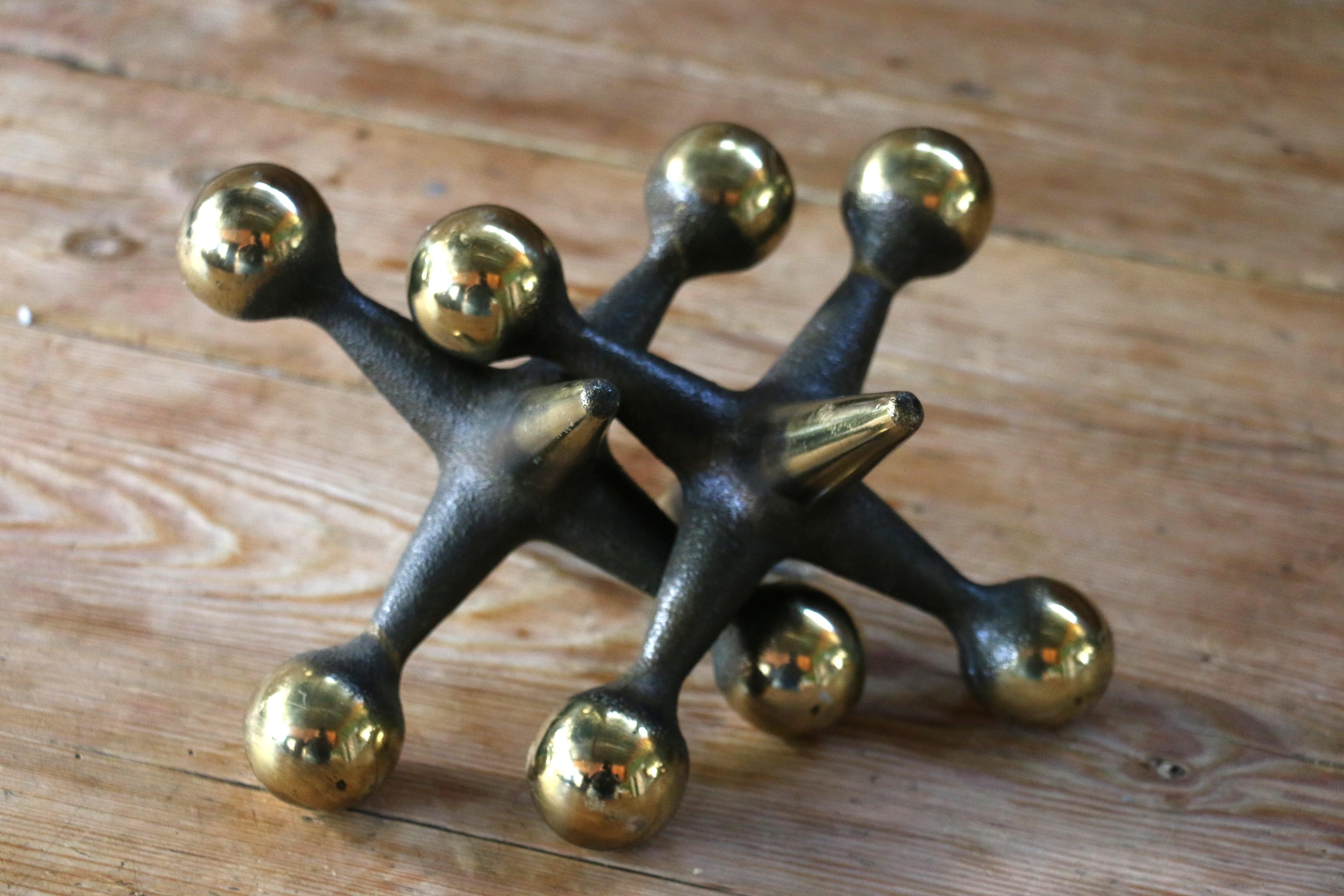 Coppia di sculture di Bill Curry in ottone antico del Mid Century Antiques in vendita 12