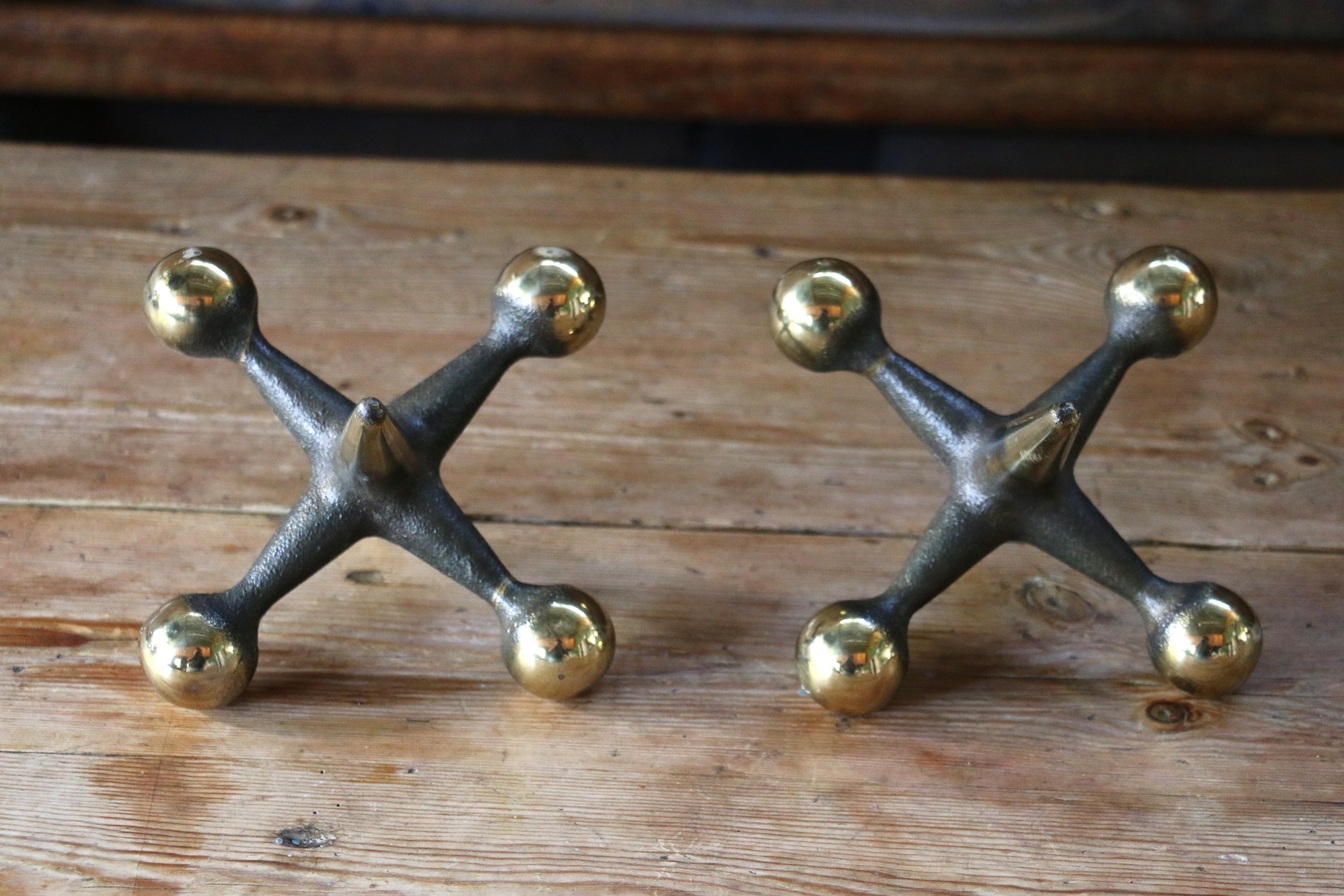 Coppia di sculture di Bill Curry in ottone antico del Mid Century Antiques In condizioni buone in vendita a North Hollywood, CA