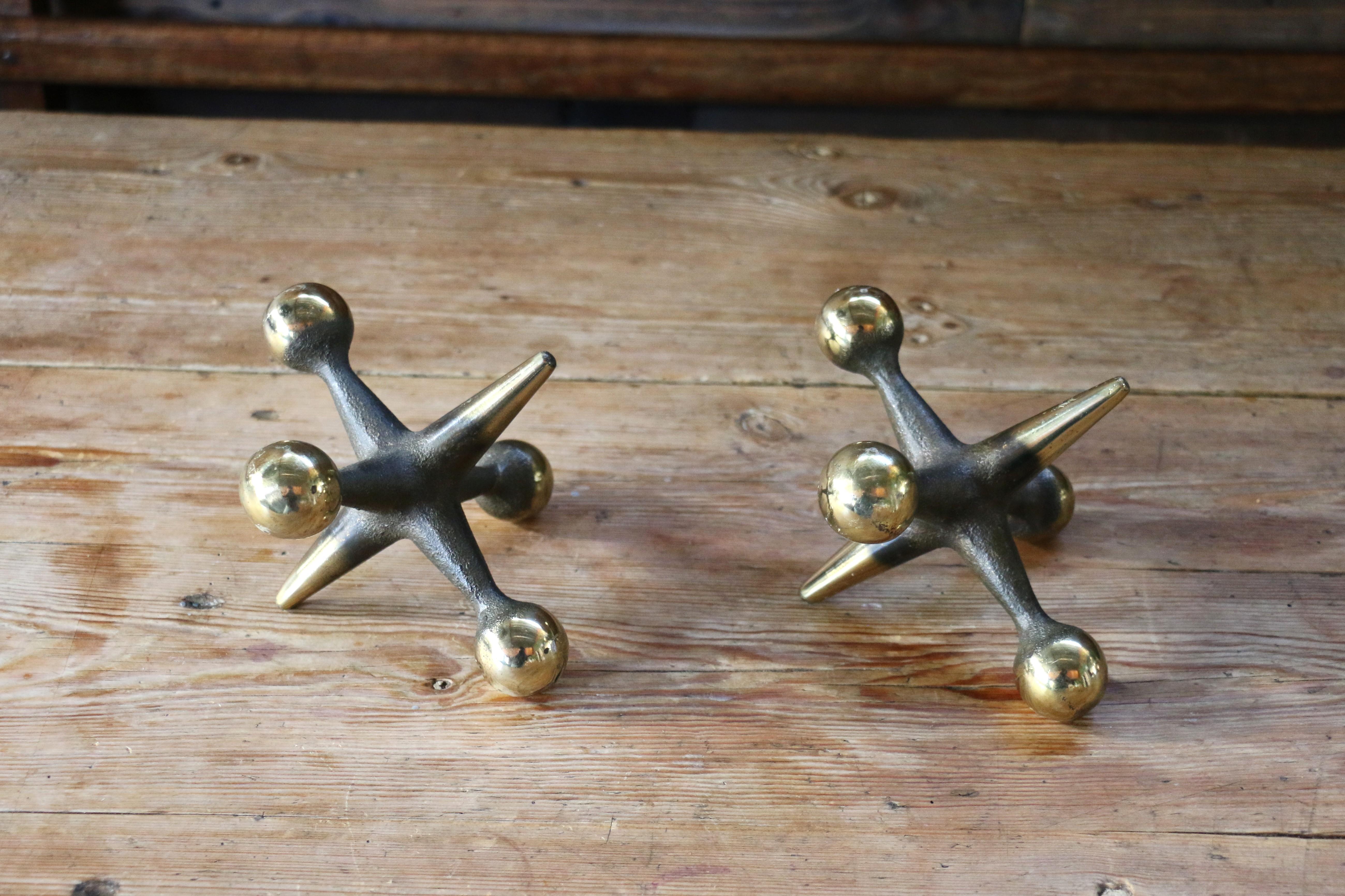 Coppia di sculture di Bill Curry in ottone antico del Mid Century Antiques in vendita 2