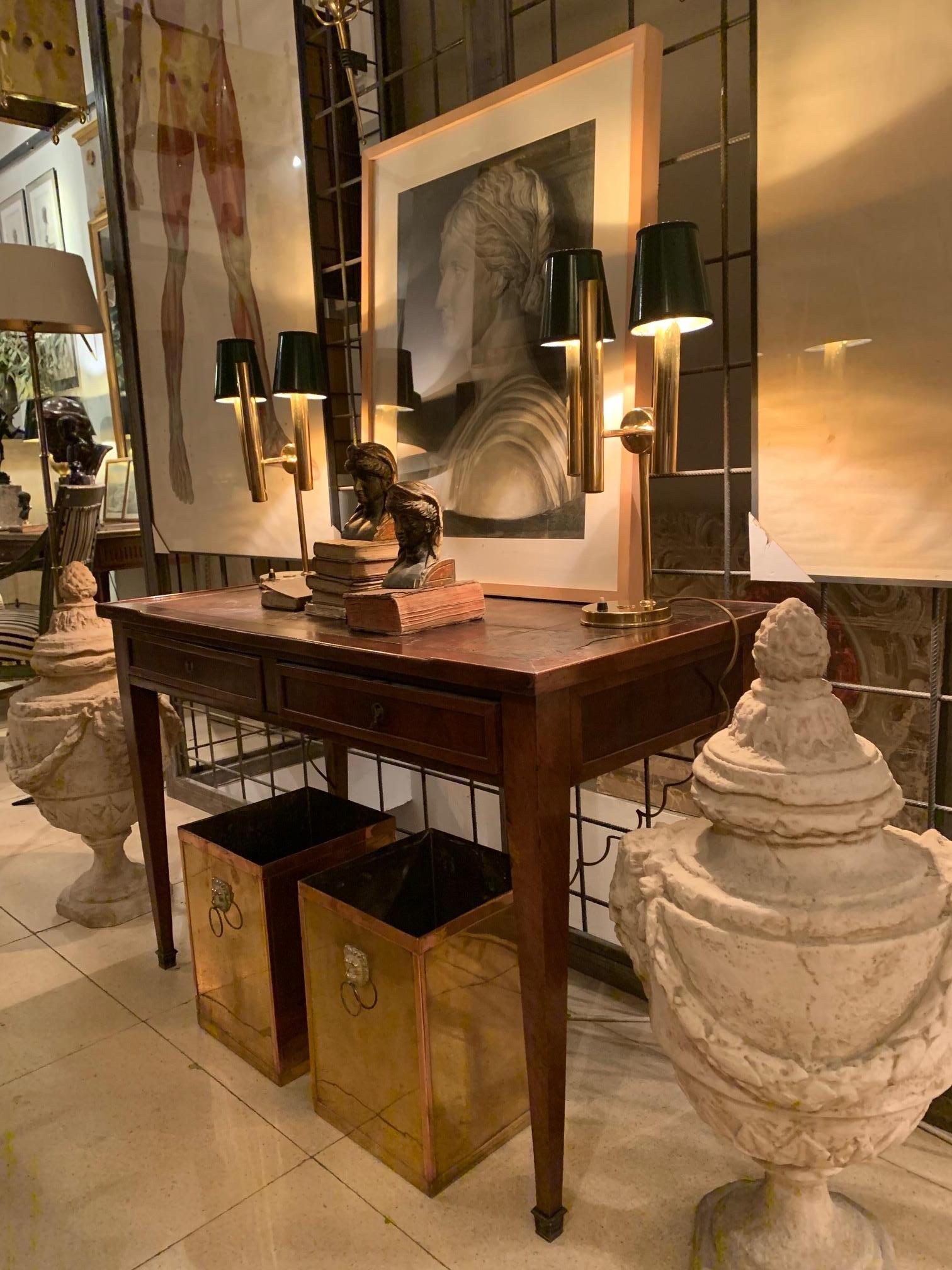 Mid-Century Modern Mid-Century Pair of Brass Table Lamps Gaetano Sciolari Style