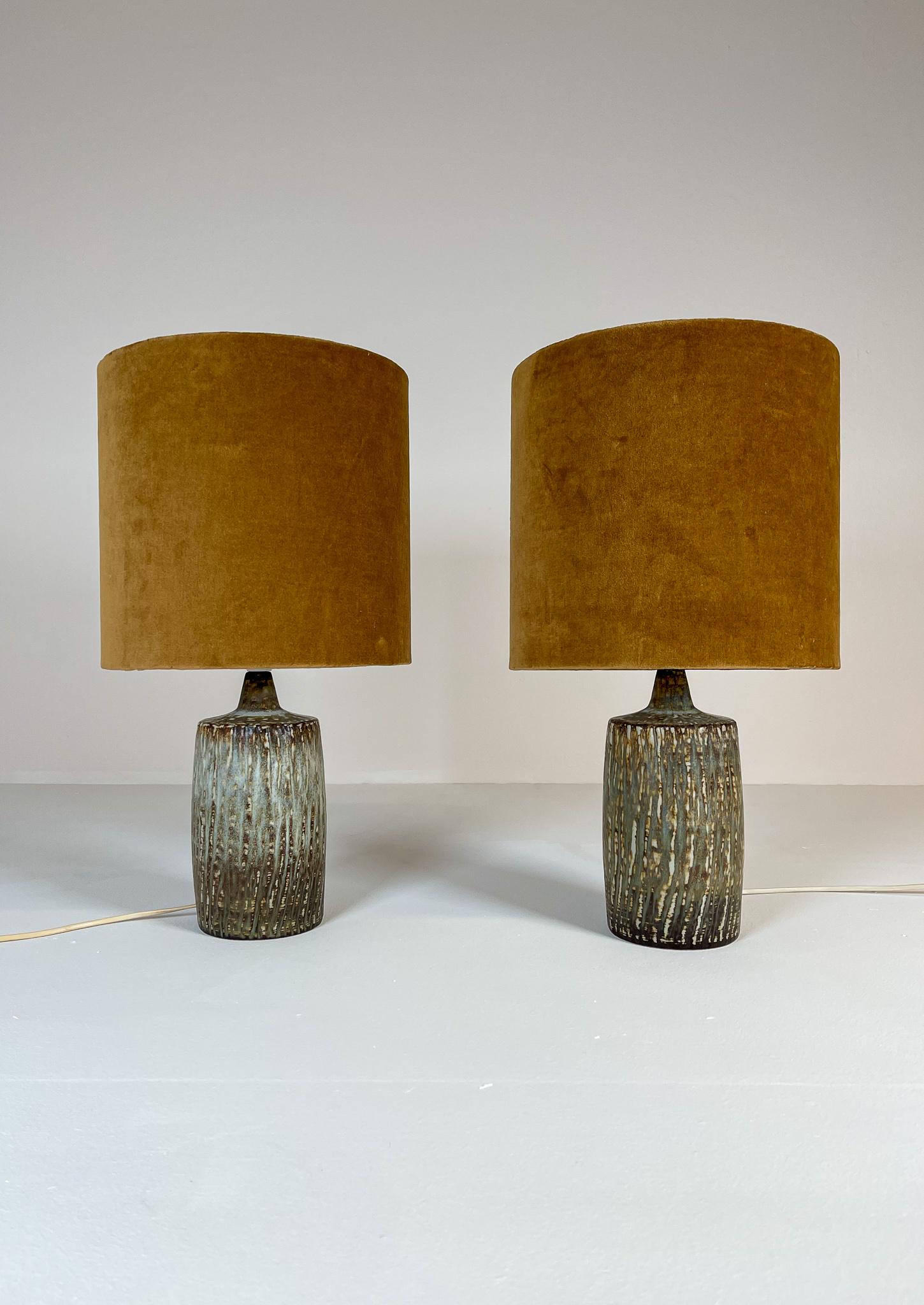 Mid-Century Modern Mid-Century Pair of Ceramic Table Lamps 