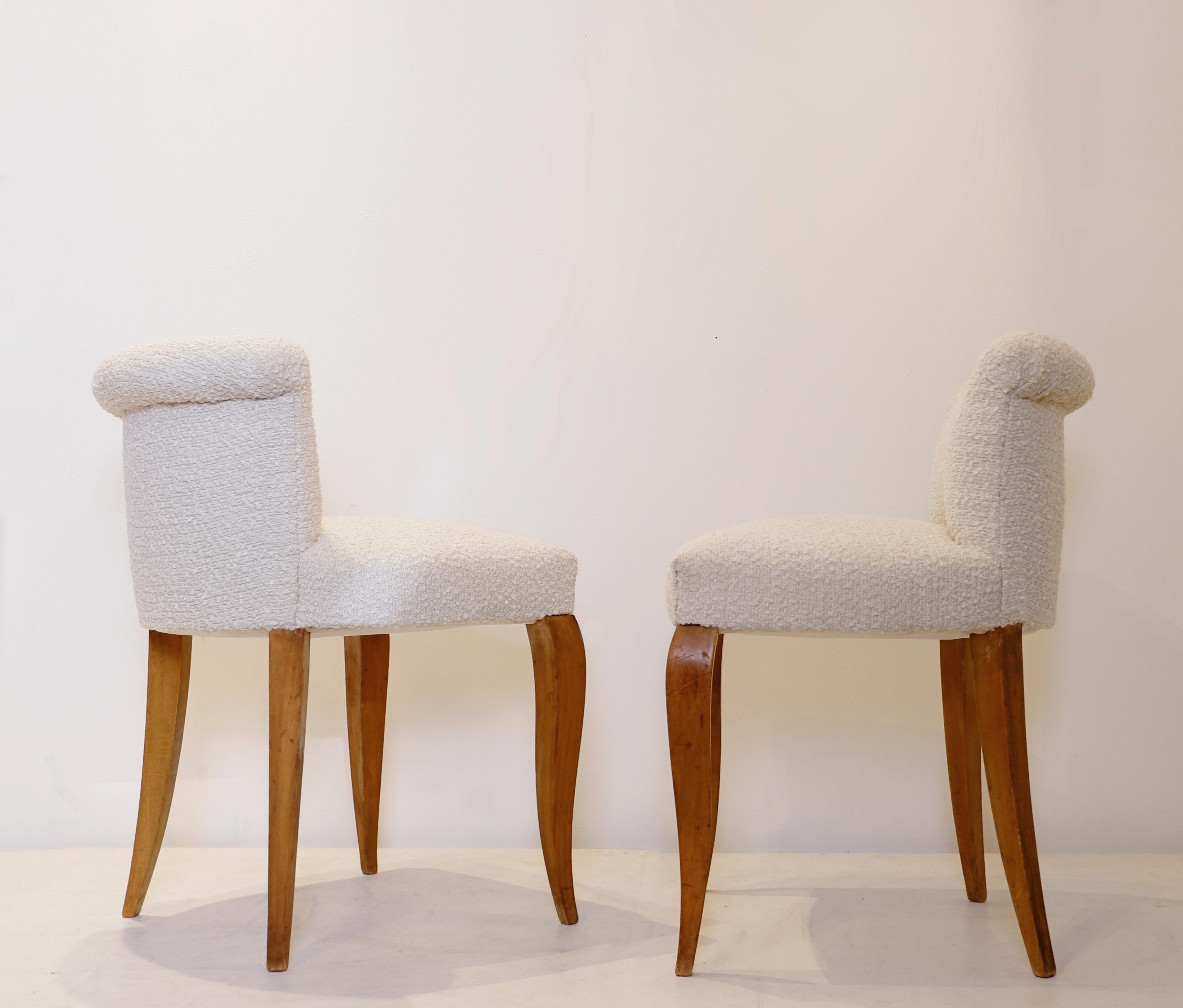 French Mid Century Pair of cocktail chairs, France , 1950's For Sale
