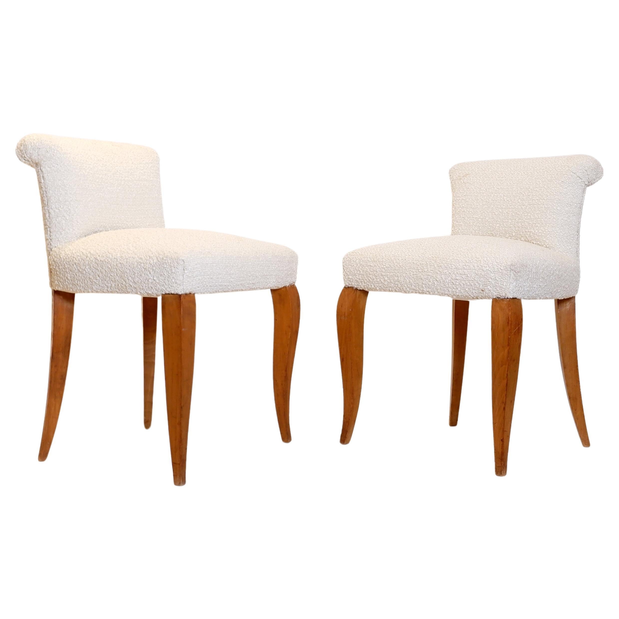 Mid Century Pair of cocktail chairs, France , 1950's For Sale
