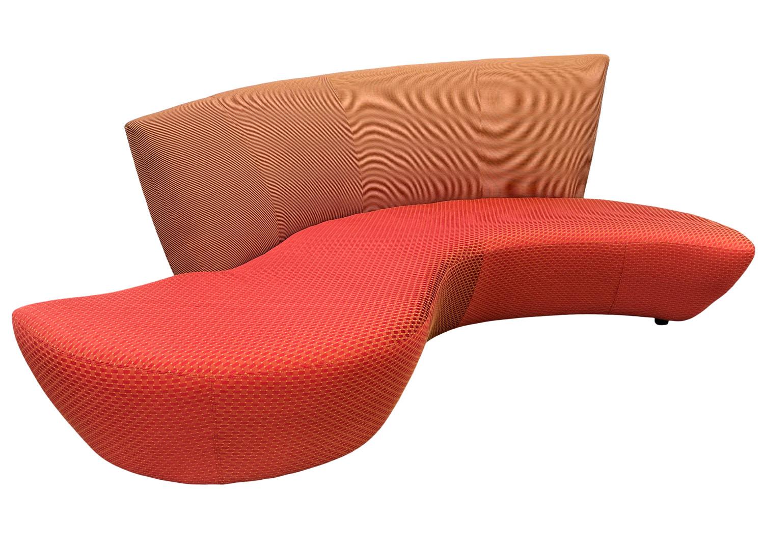Midcentury Pair of Curved Serpentine Bilboa Sofas by Vladimir Kagan for Preview 3