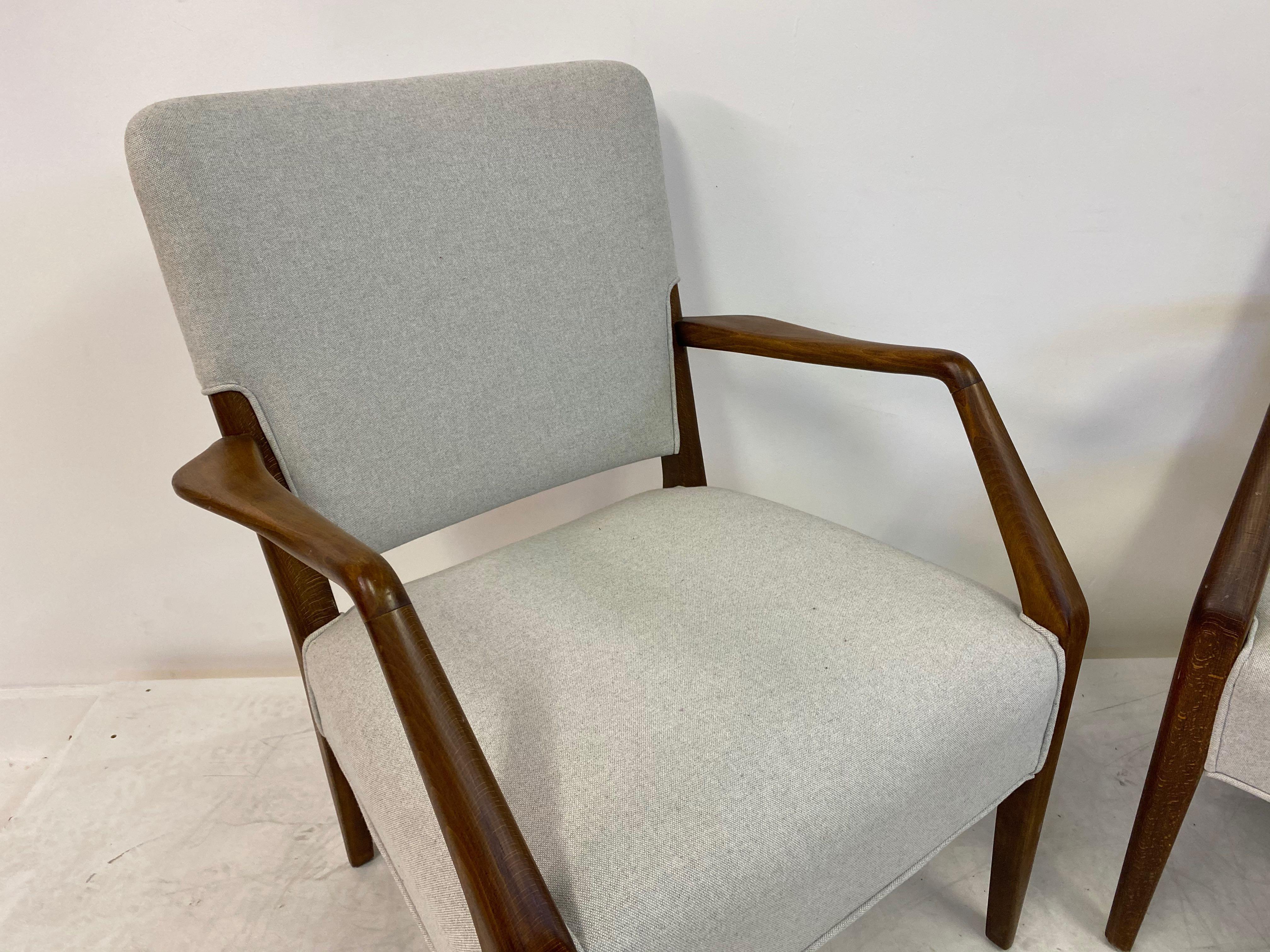 20th Century Mid Century Pair of Danish Armchairs by Peter Hvidt and Orla Molgaard-Nielsen