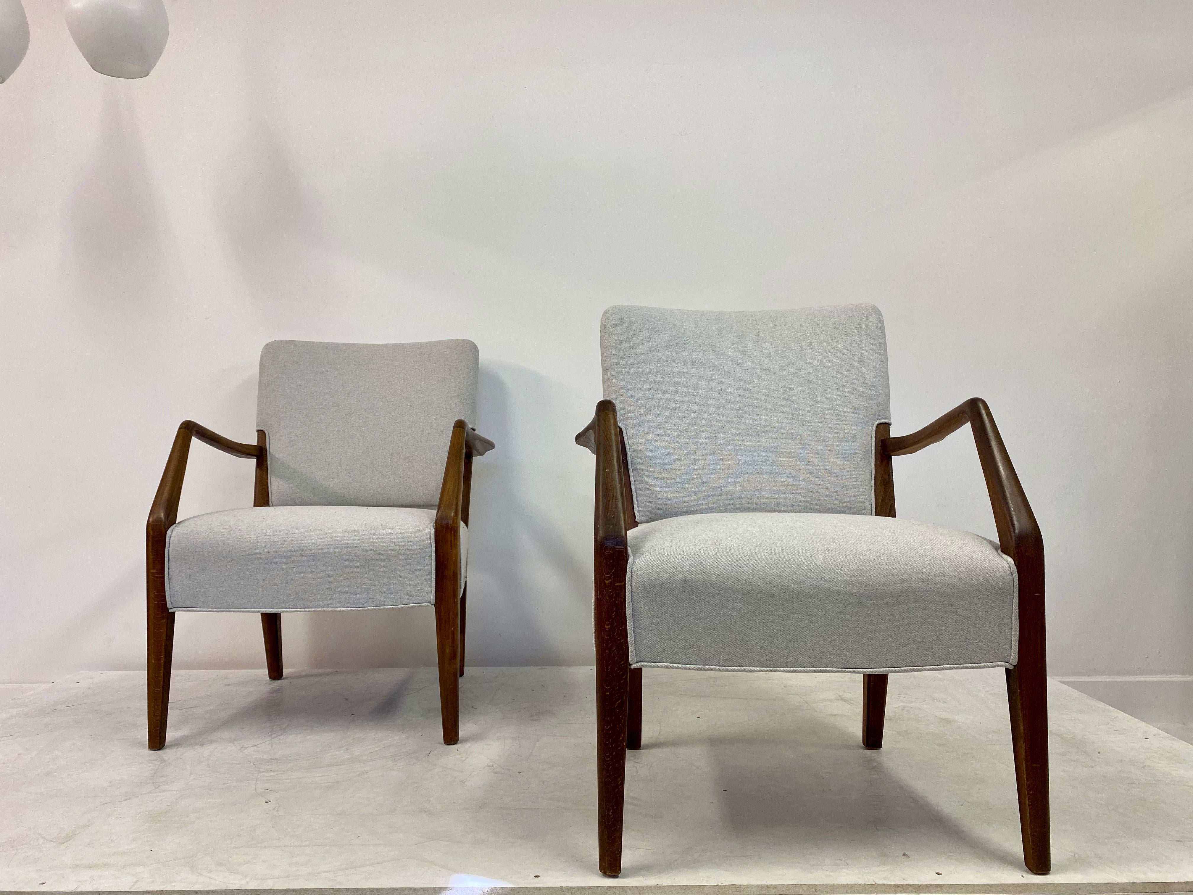 Mid Century Pair of Danish Armchairs by Peter Hvidt and Orla Molgaard-Nielsen 1