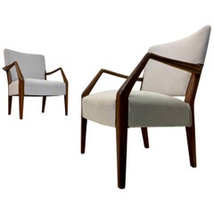 Mid Century Pair of Danish Armchairs by Peter Hvidt and Orla Molgaard-Nielsen
