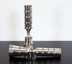 Mid Century Pair of Danish Silver Candleholders by Jens Quistgaard