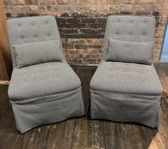 Mid-Century Pair of Edward Wormley for Dunbar Slipper Chairs
