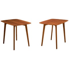 Mid Century Pair of End Tables by DUX