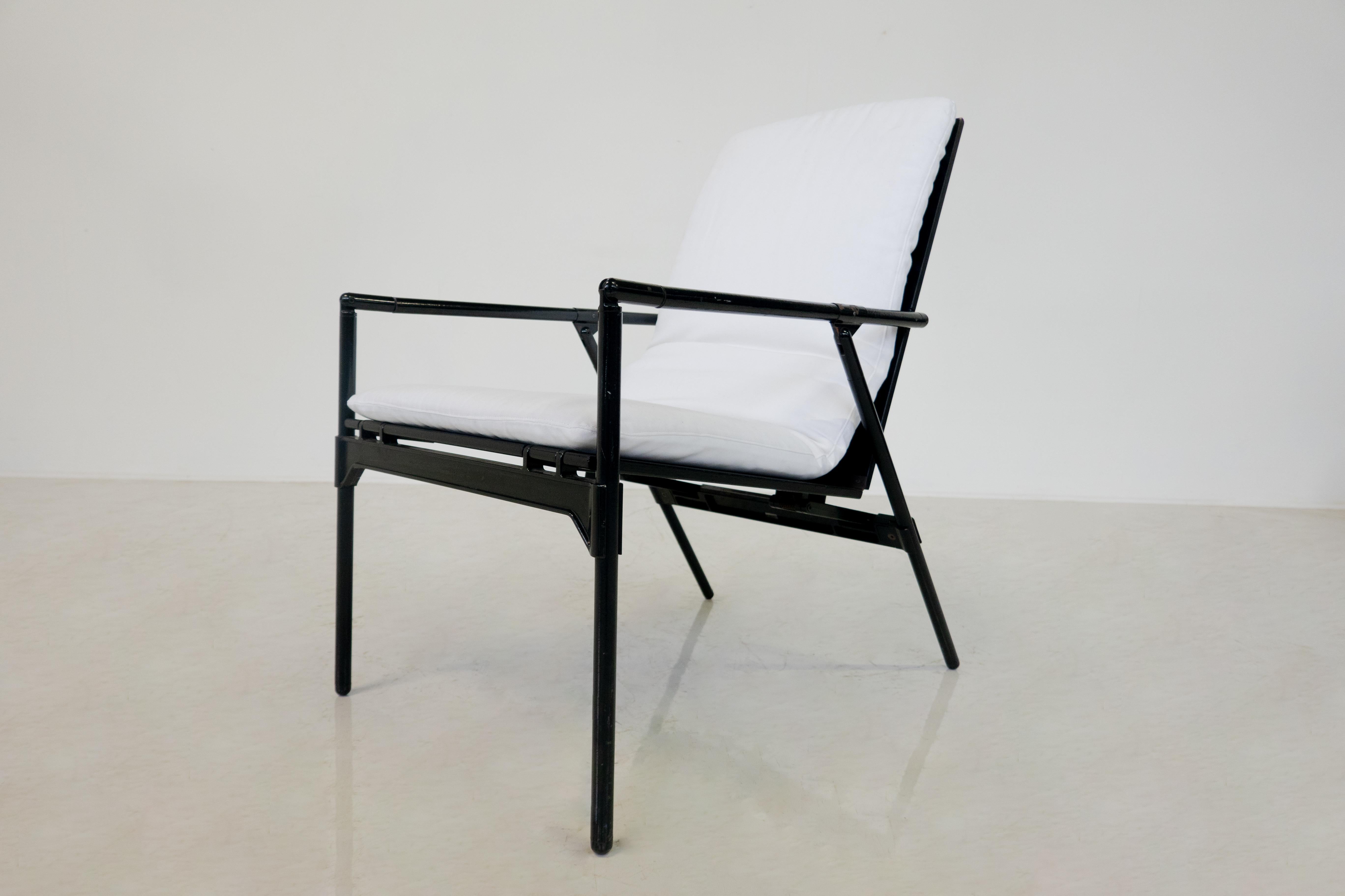 Tissu Paire de fauteuils pliables Nena de Richard Sapper pour B&B Italia, milieu du siècle dernier en vente