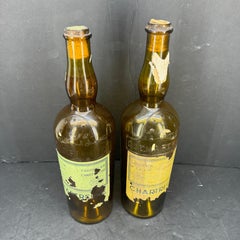 Mid-Century Oversized Pair of French Chartreuse Liquor Bottles