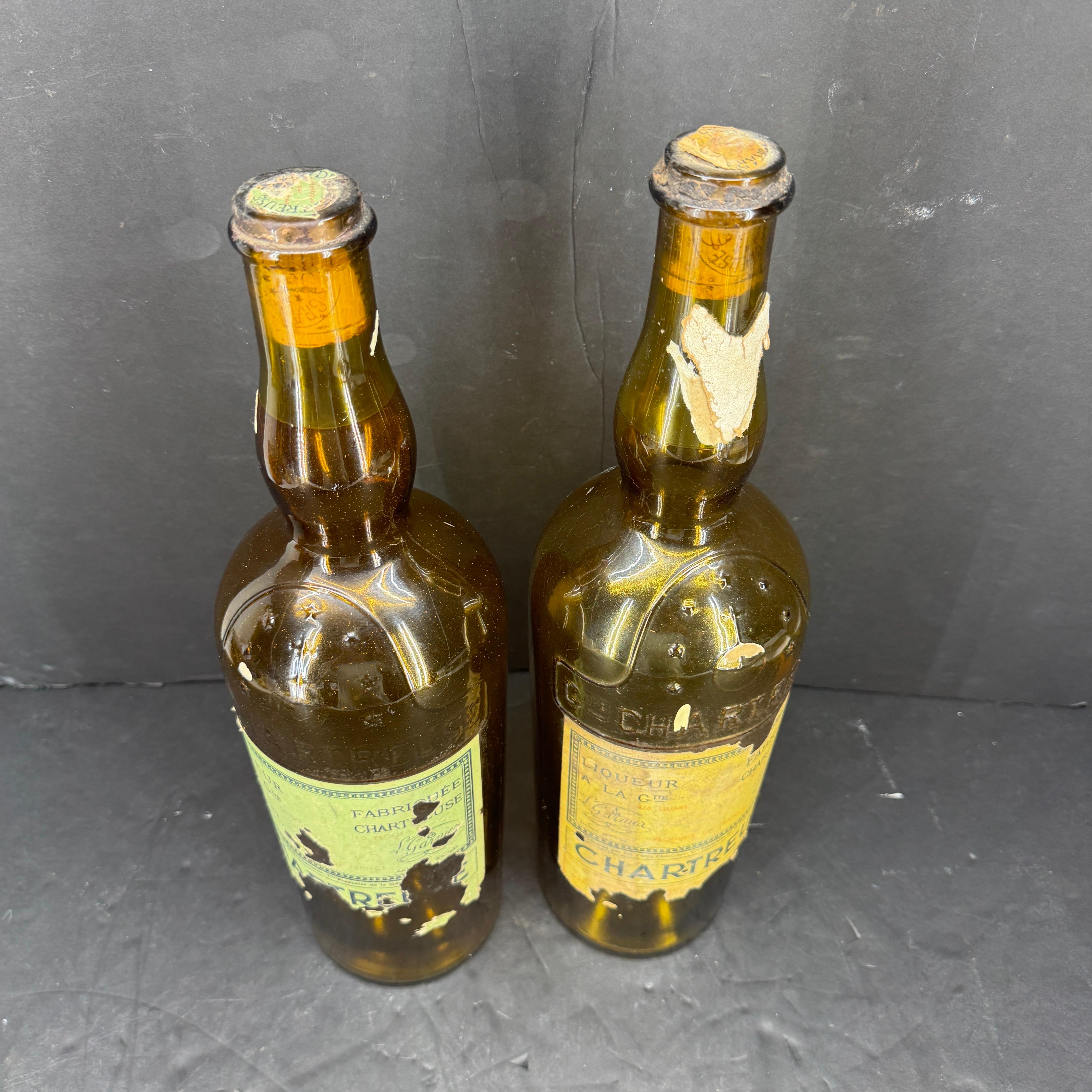 Mid-Century Modern Mid-Century Oversized Pair of French Chartreuse Liquor Bottles