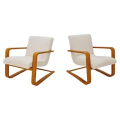 Mid-century pair of German lounge armchair, Bentwood  1960s