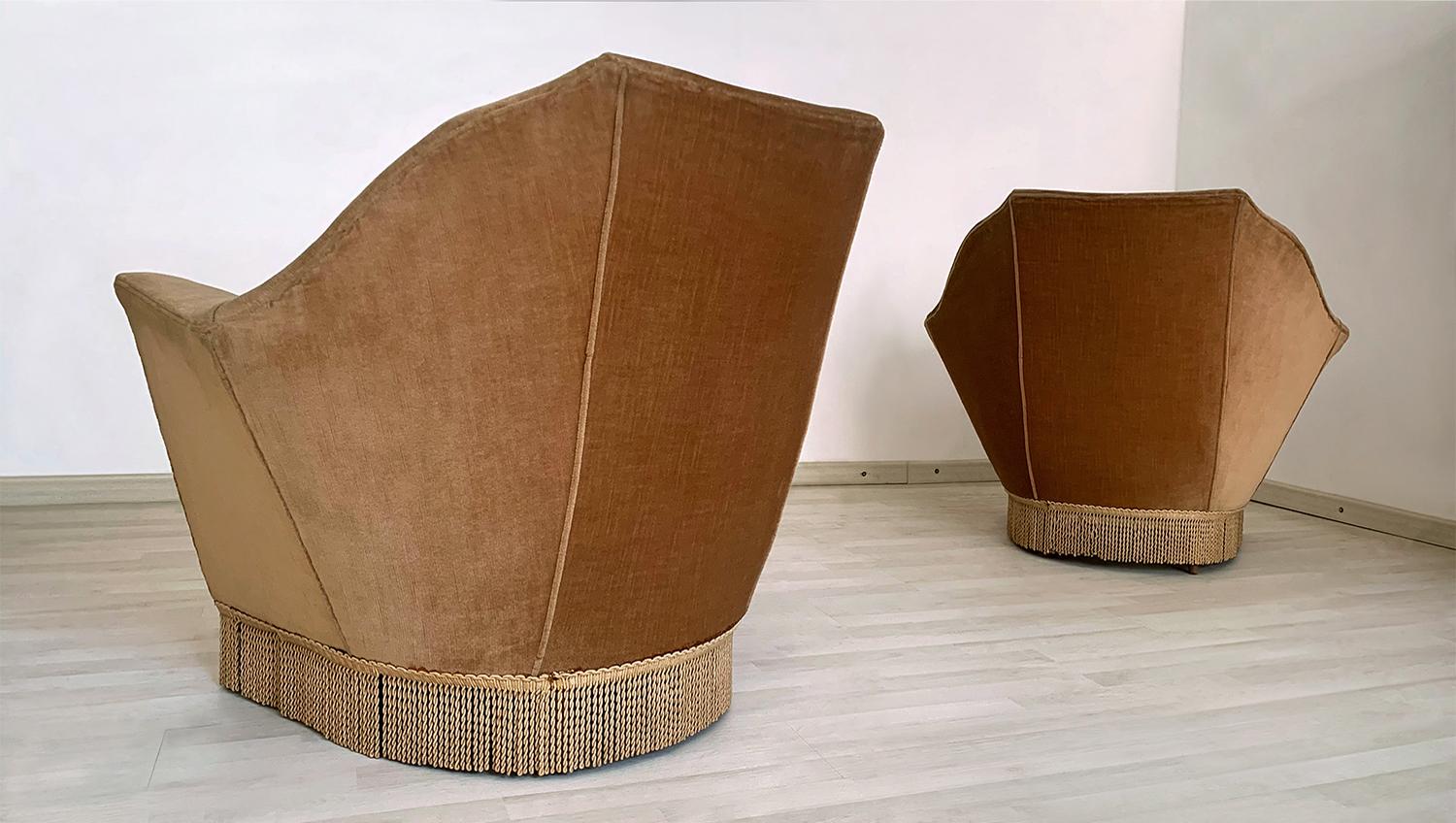Mid-Century Pair of Ico Parisi Armchairs for Ariberto Colombo, Set of 2, 1950s For Sale 3