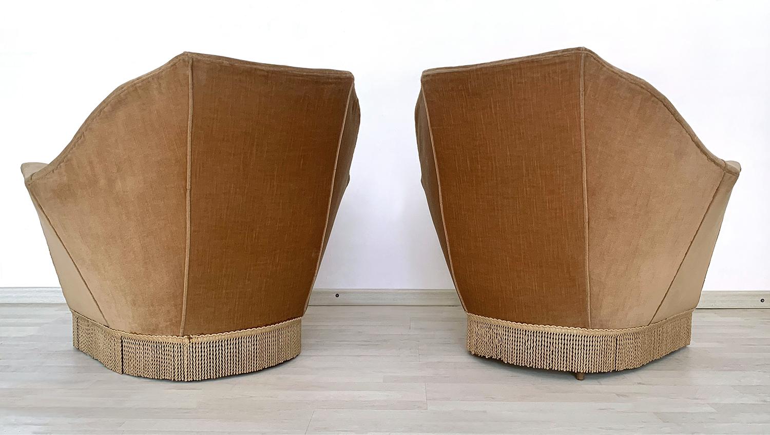 Mid-Century Pair of Ico Parisi Armchairs for Ariberto Colombo, Set of 2, 1950s For Sale 4
