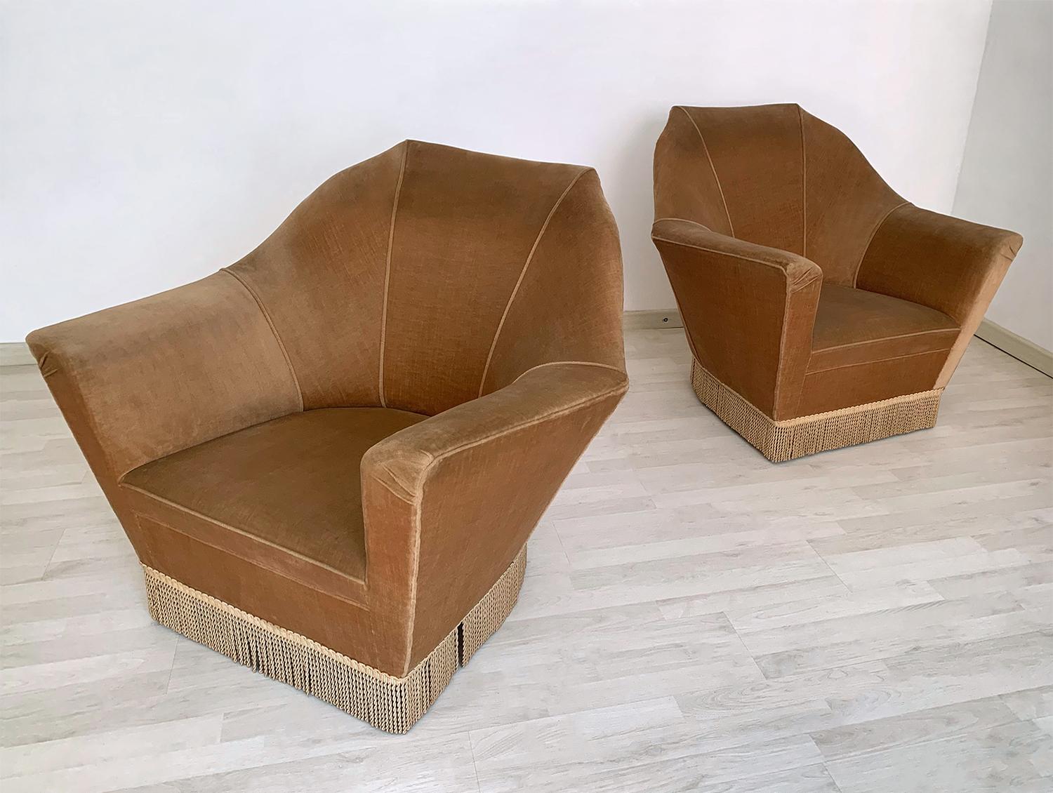 italien Paire de fauteuils Ico Parisi du milieu du sicle dernier pour Ariberto Colombo, ensemble de 2, annes 1950 en vente