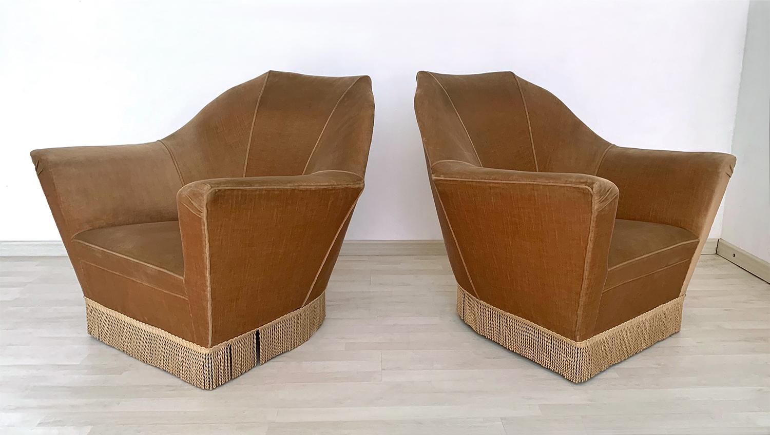 Ein Paar Ico Parisi-Sessel aus der Mitte des Jahrhunderts fr Ariberto Colombo, 2er-Set, 1950er-Jahre im Zustand „Gut“ im Angebot in Traversetolo, IT