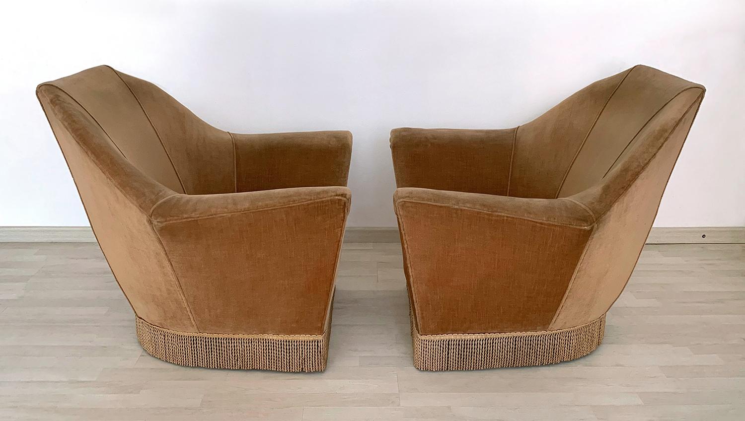 Mid-Century Pair of Ico Parisi Armchairs for Ariberto Colombo, Set of 2, 1950s For Sale 1