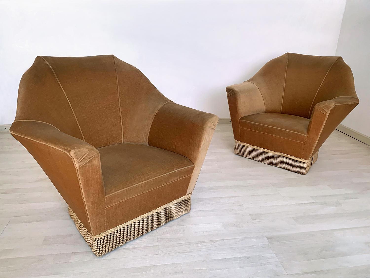 Mid-Century Pair of Ico Parisi Armchairs for Ariberto Colombo, Set of 2, 1950s For Sale 2