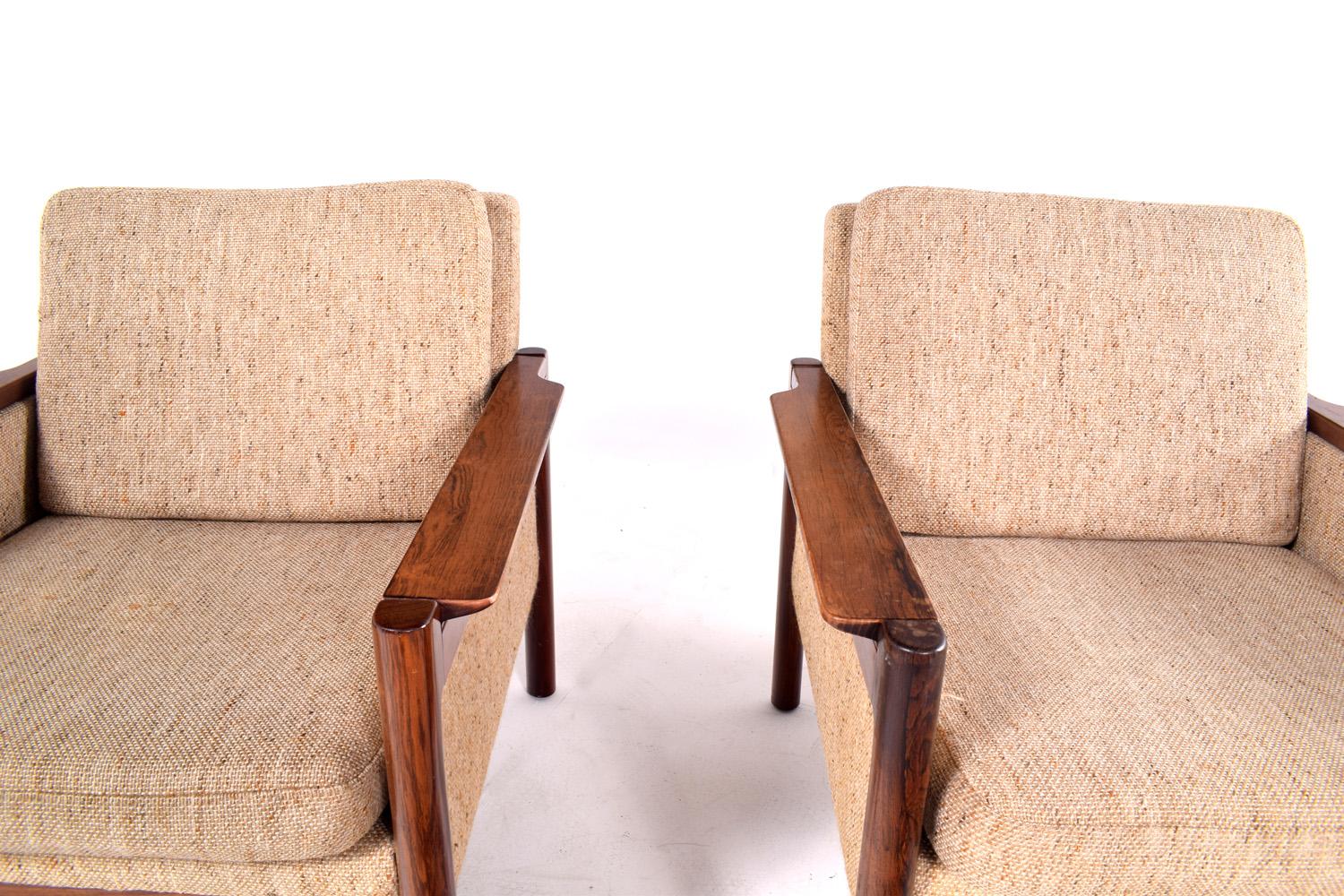 Mid-Century Modern Midcentury Pair of Illum Wikkelso Capella Chairs for Niels Eilersen