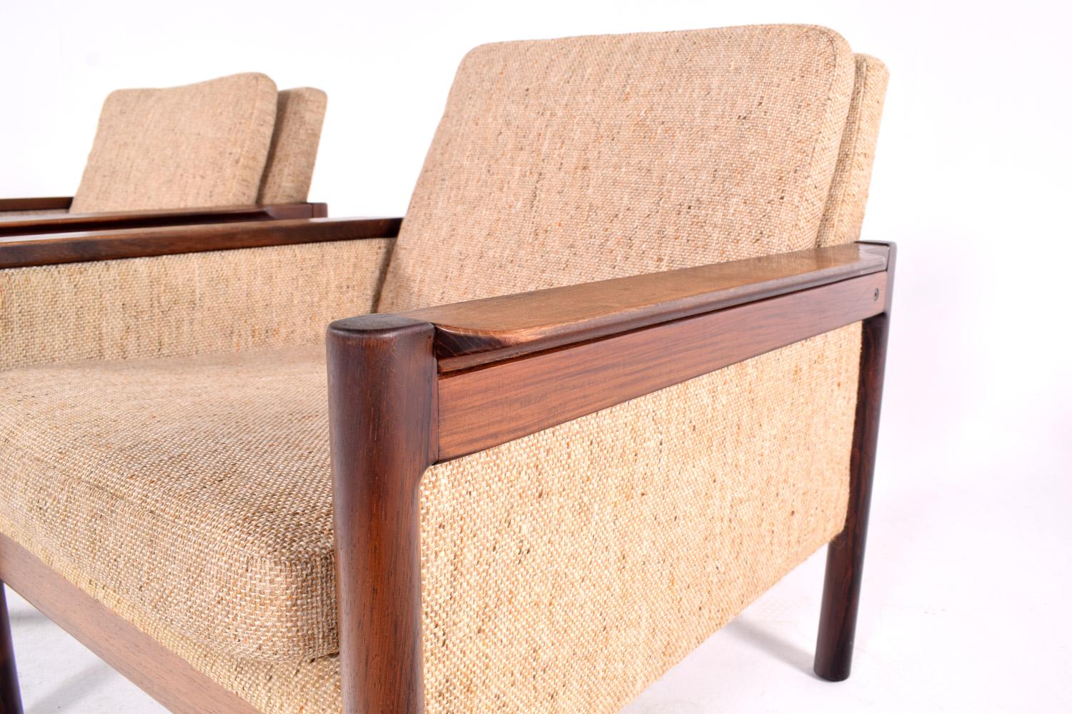 Midcentury Pair of Illum Wikkelso Capella Chairs for Niels Eilersen 2