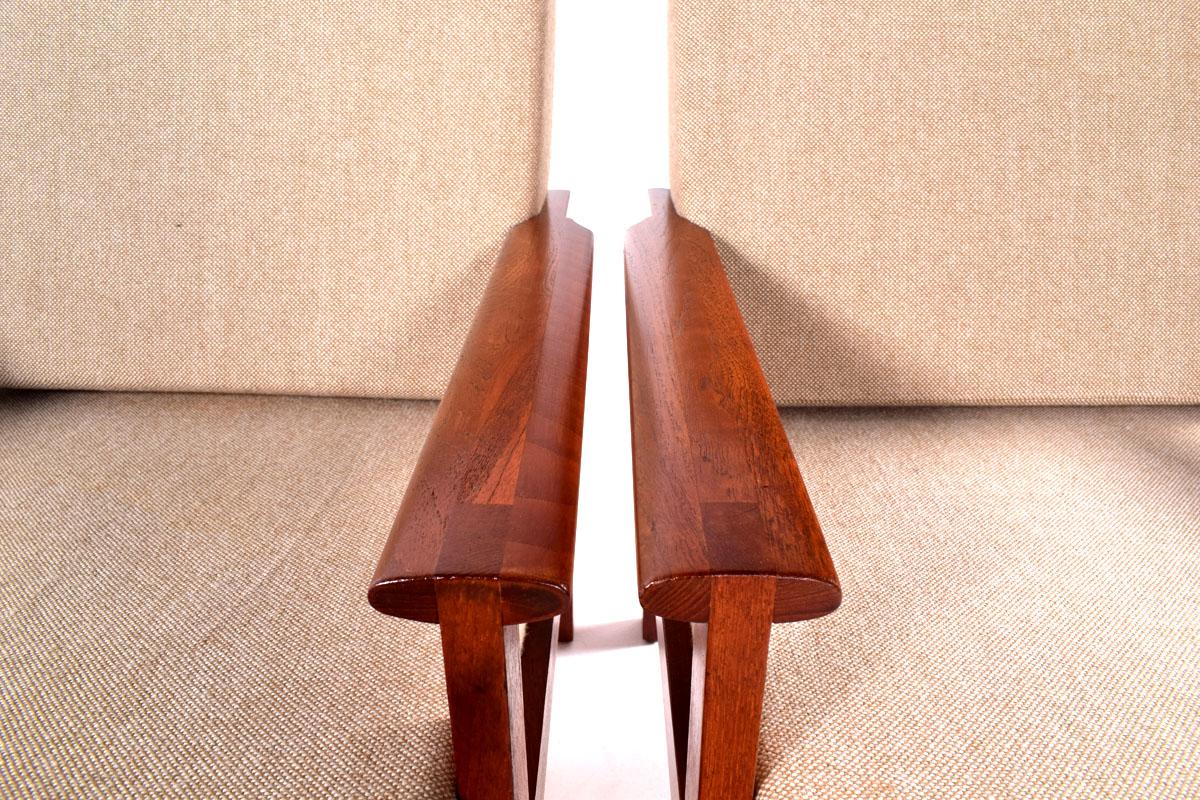 Mid-20th Century Midcentury Pair of Illum Wikkelso Teak Easy Chairs, 1960s